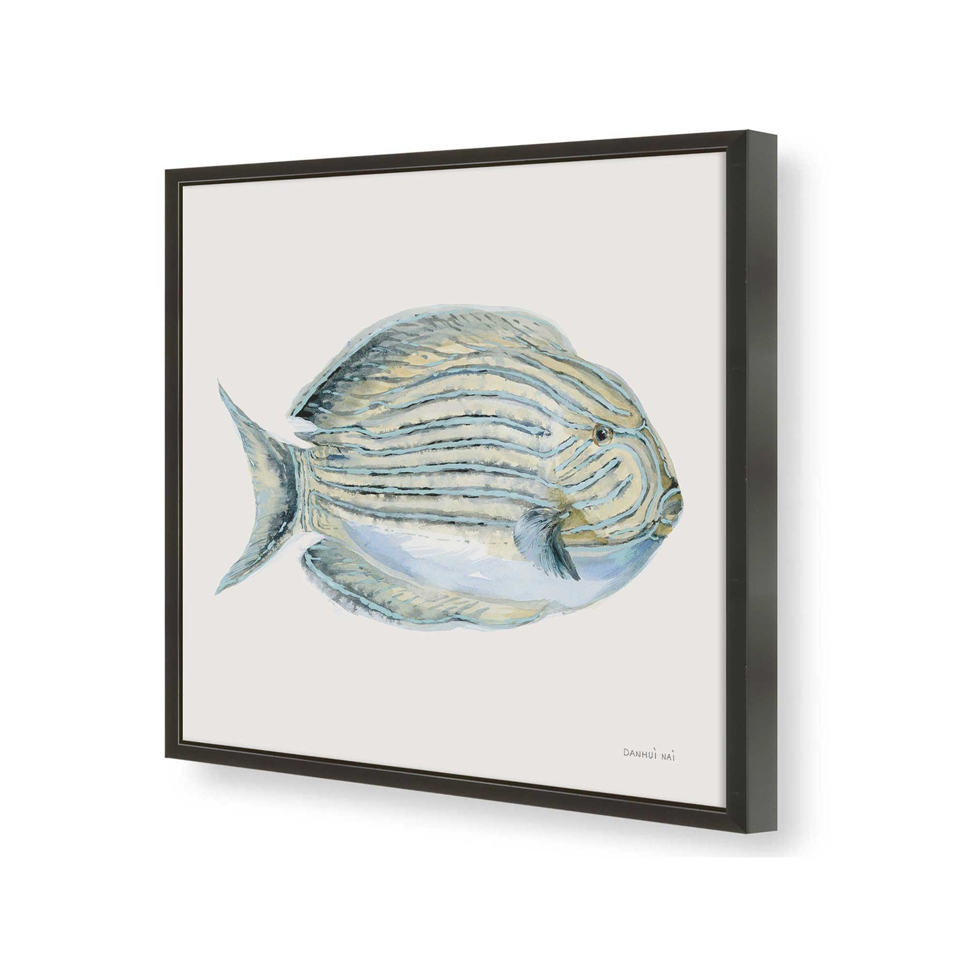 [Color:Satin Black], Picture of art in a Satin Black frame at an angle