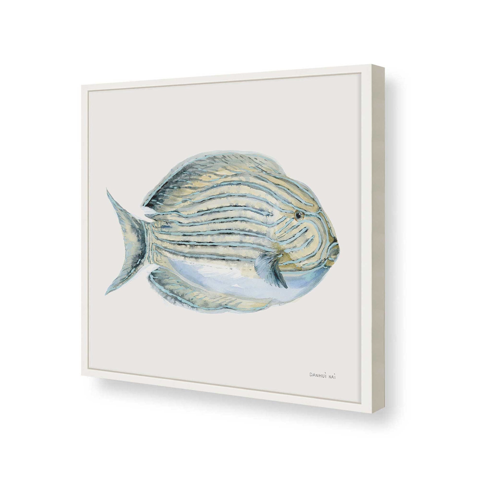 [Color:Opaque White], Picture of art in a Opaque White frame at an angle