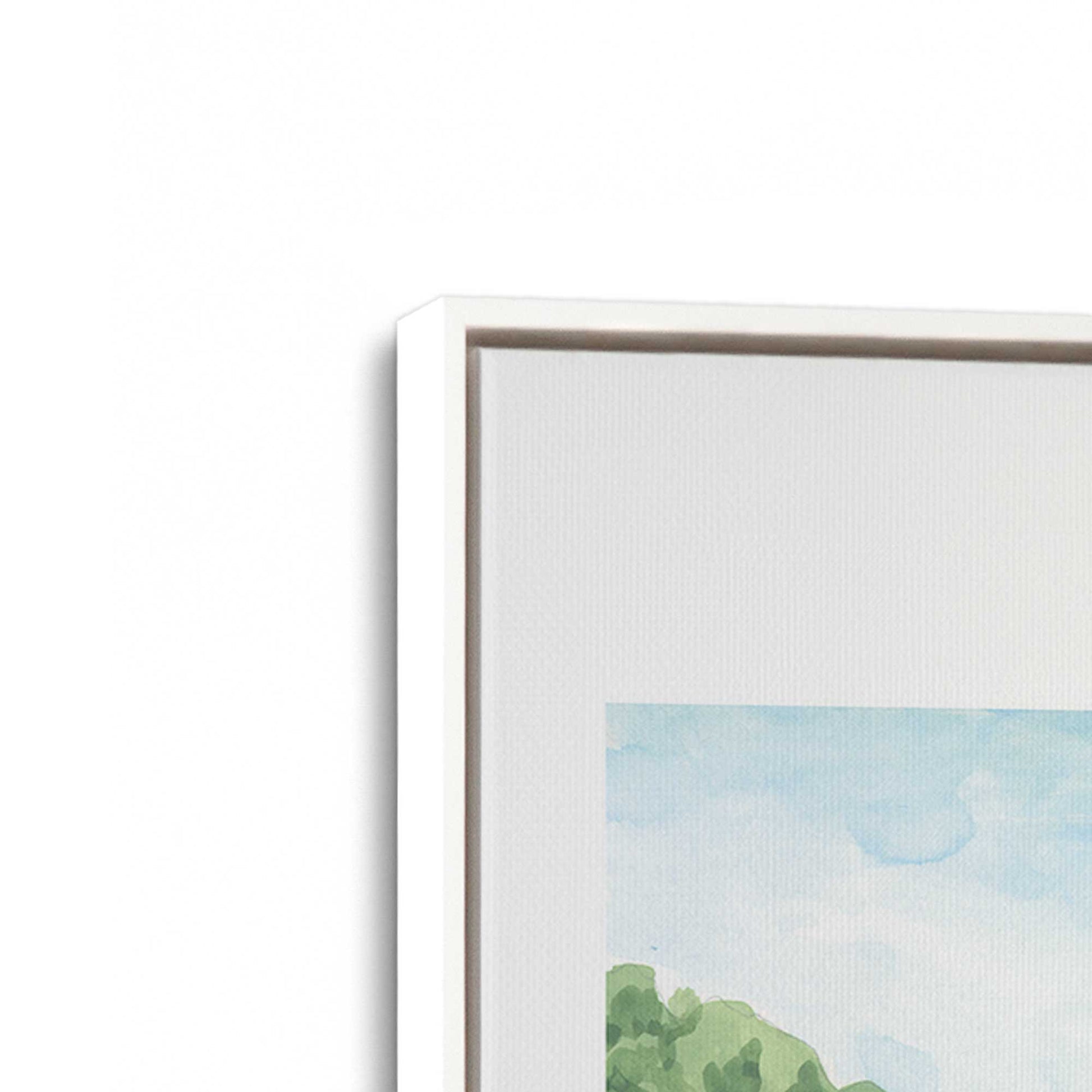 [Color:Opaque White], Picture of art in a White frame at an angle