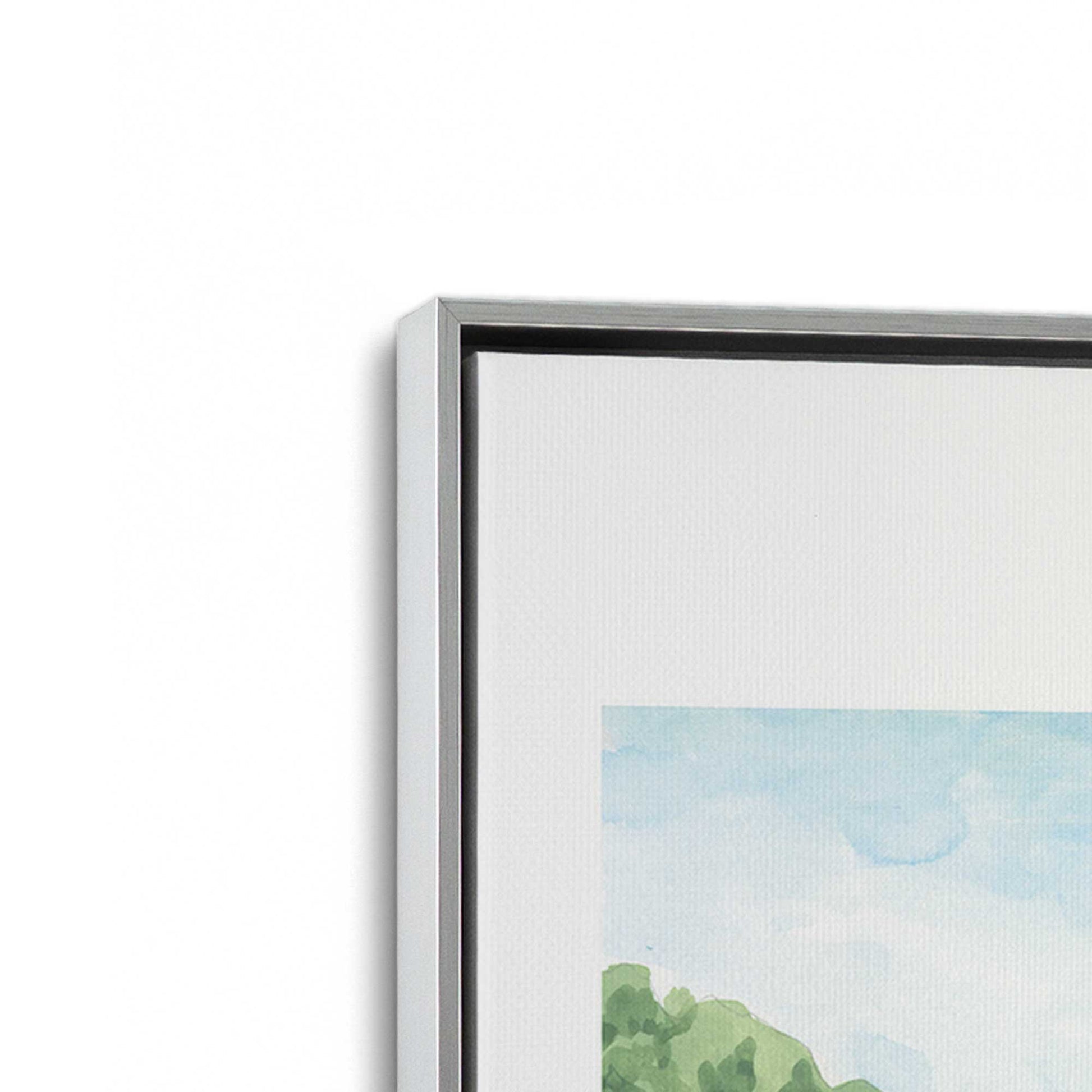 [Color:Polished Chrome], Picture of art in a Polished Chrome frame at an angle