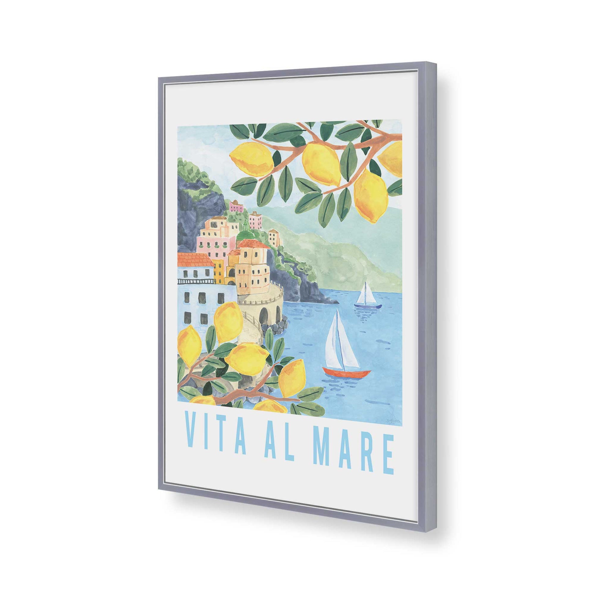 [Color:Polished Chrome], Picture of art in a Polished Chrome frame of the corner