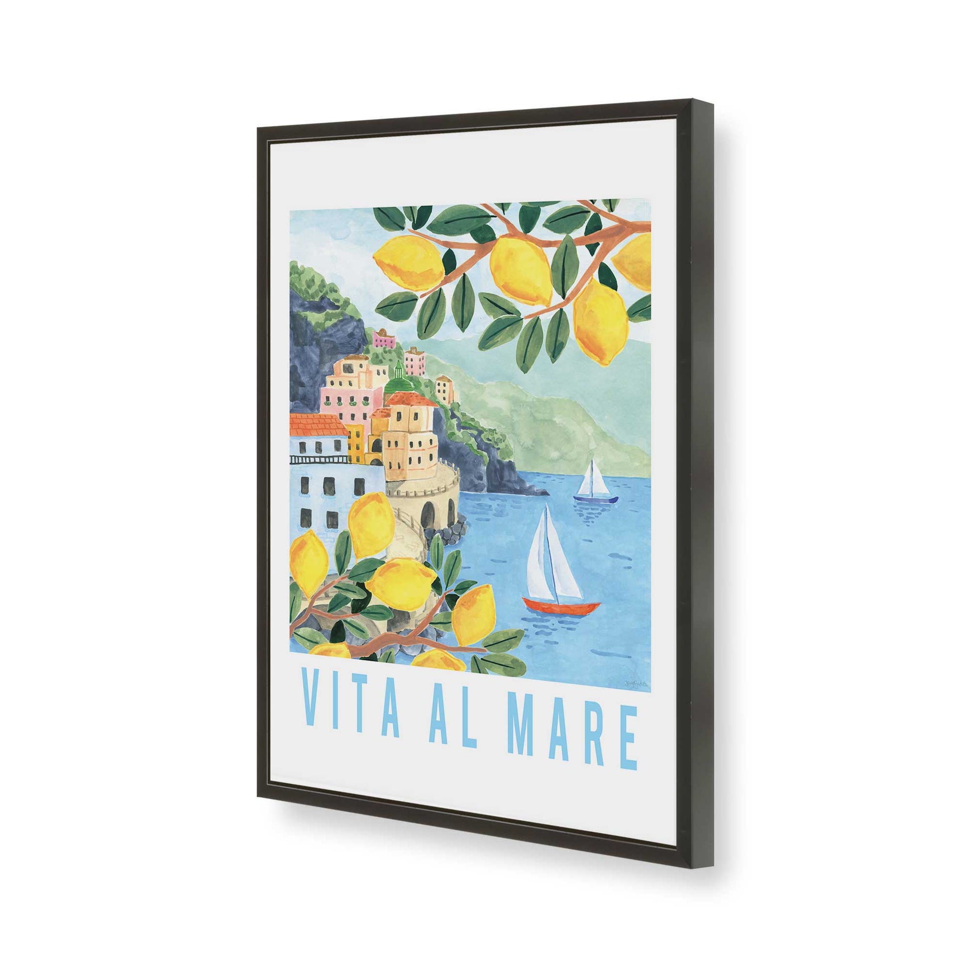 [Color:Satin Black], Picture of art in a Satin Black frame of the corner