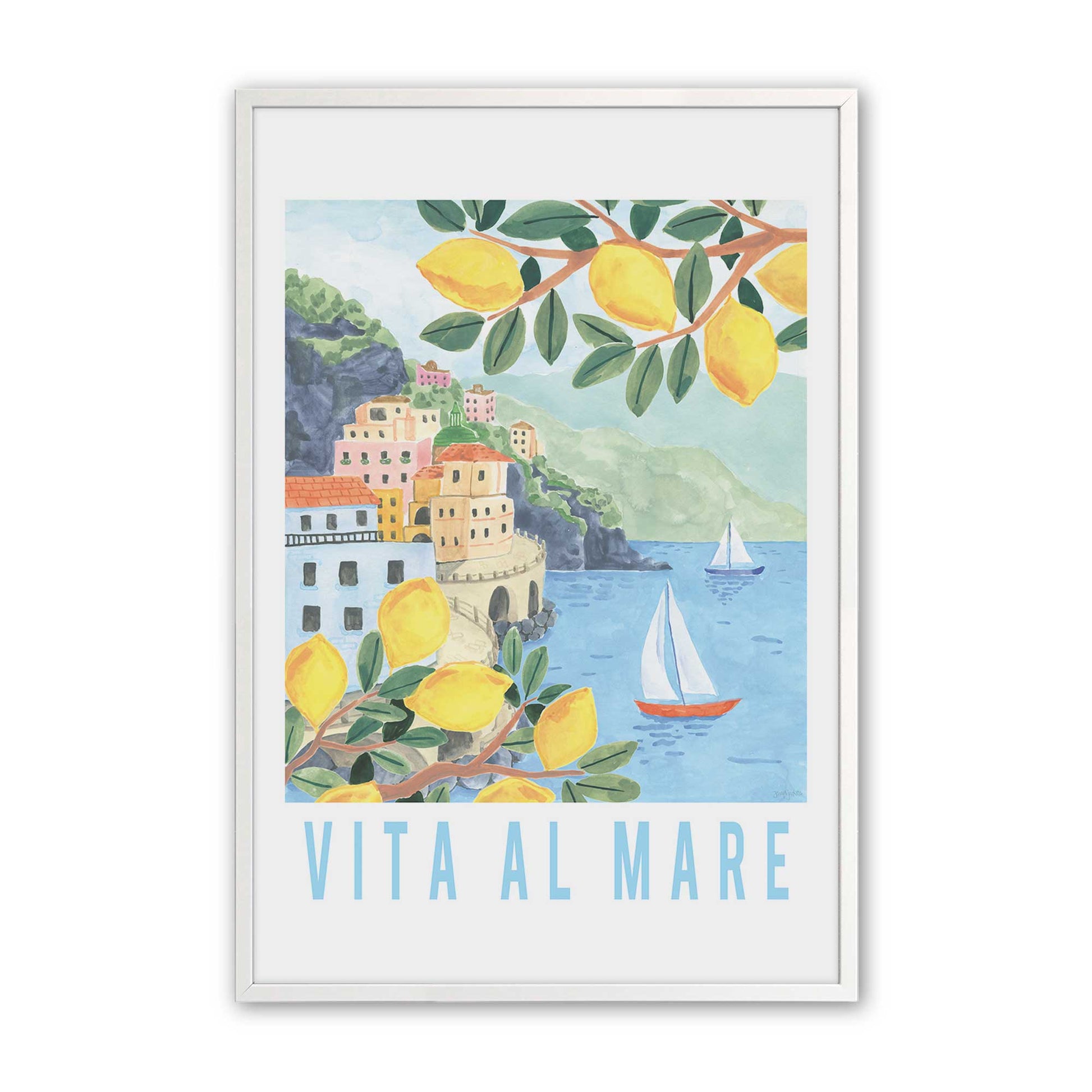 [Color:Opaque White], Picture of art in a Opaque White frame