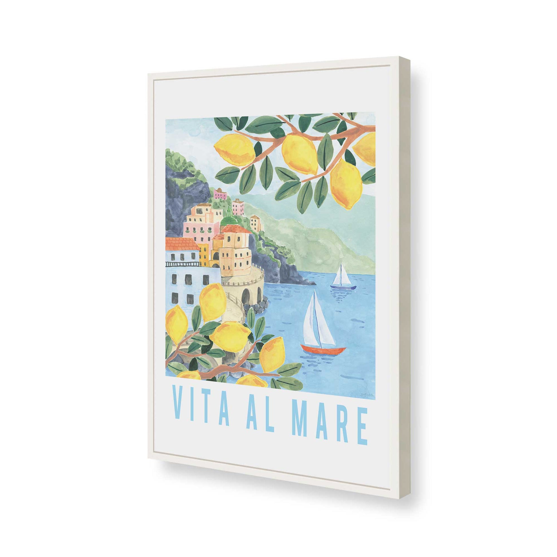 [Color:Opaque White], Picture of art in a Opaque White frame of the corner