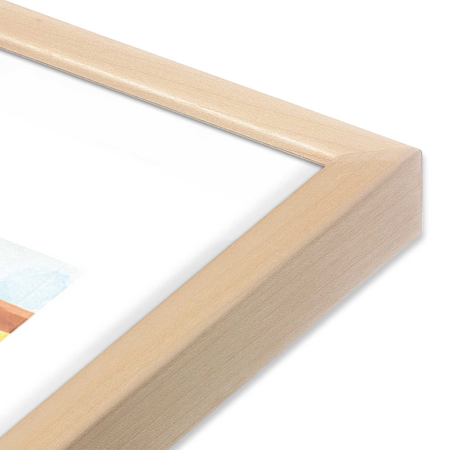 [Color:Raw Maple], Picture of art in a Raw Maple frame at an angle