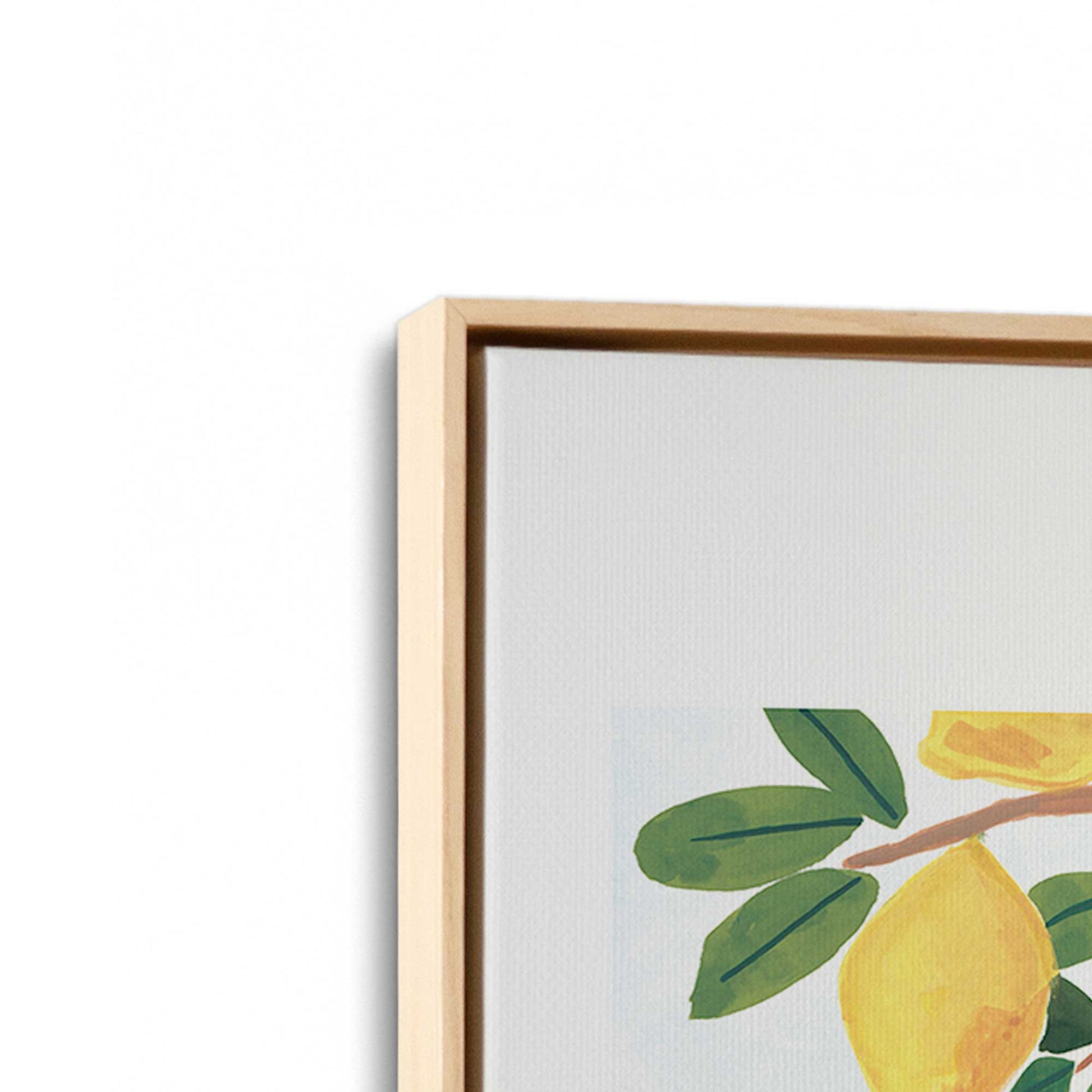 [Color:American Maple], Picture of art in a American Maple frame at an angle