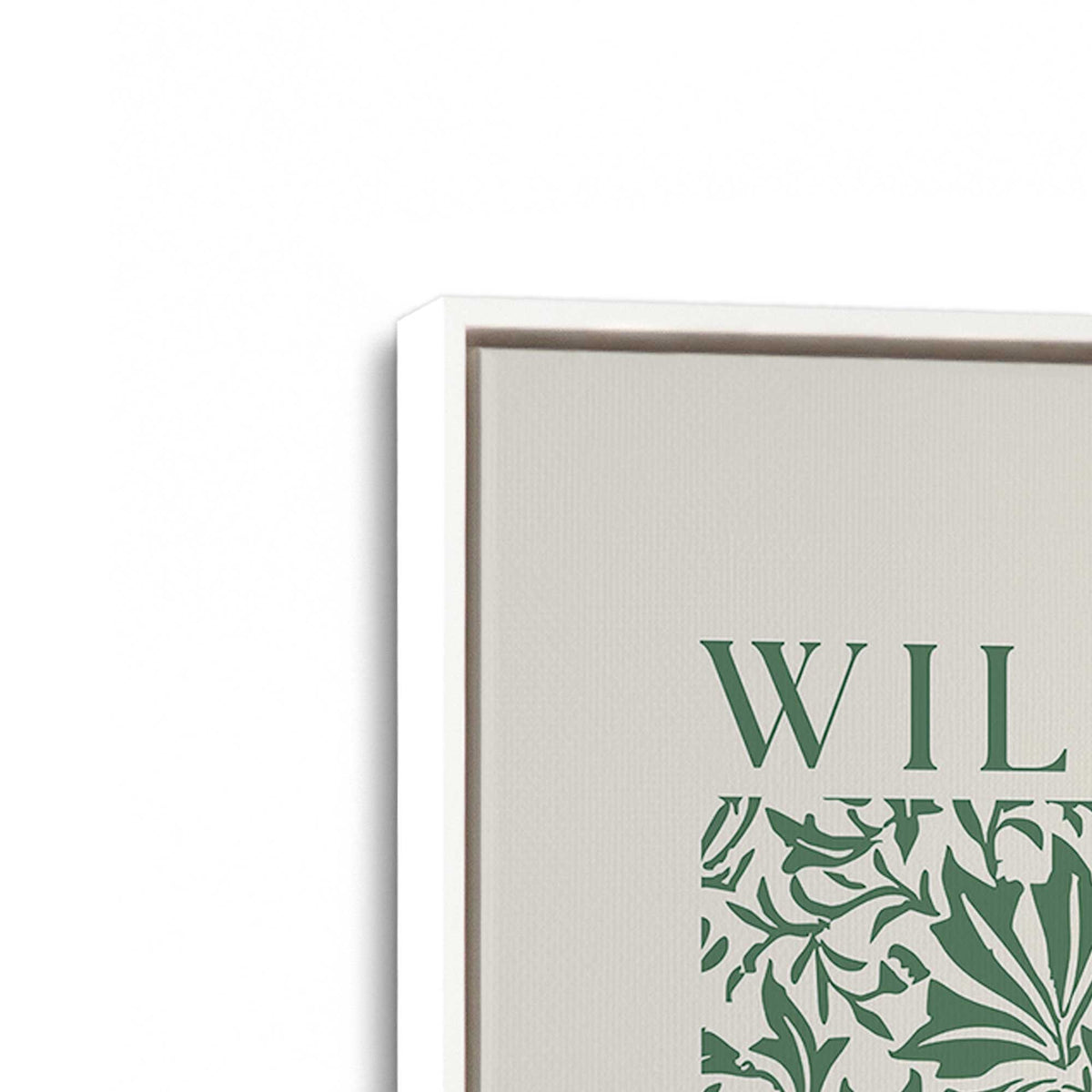 [Color:Opaque White], Picture of art in a White frame at an angle