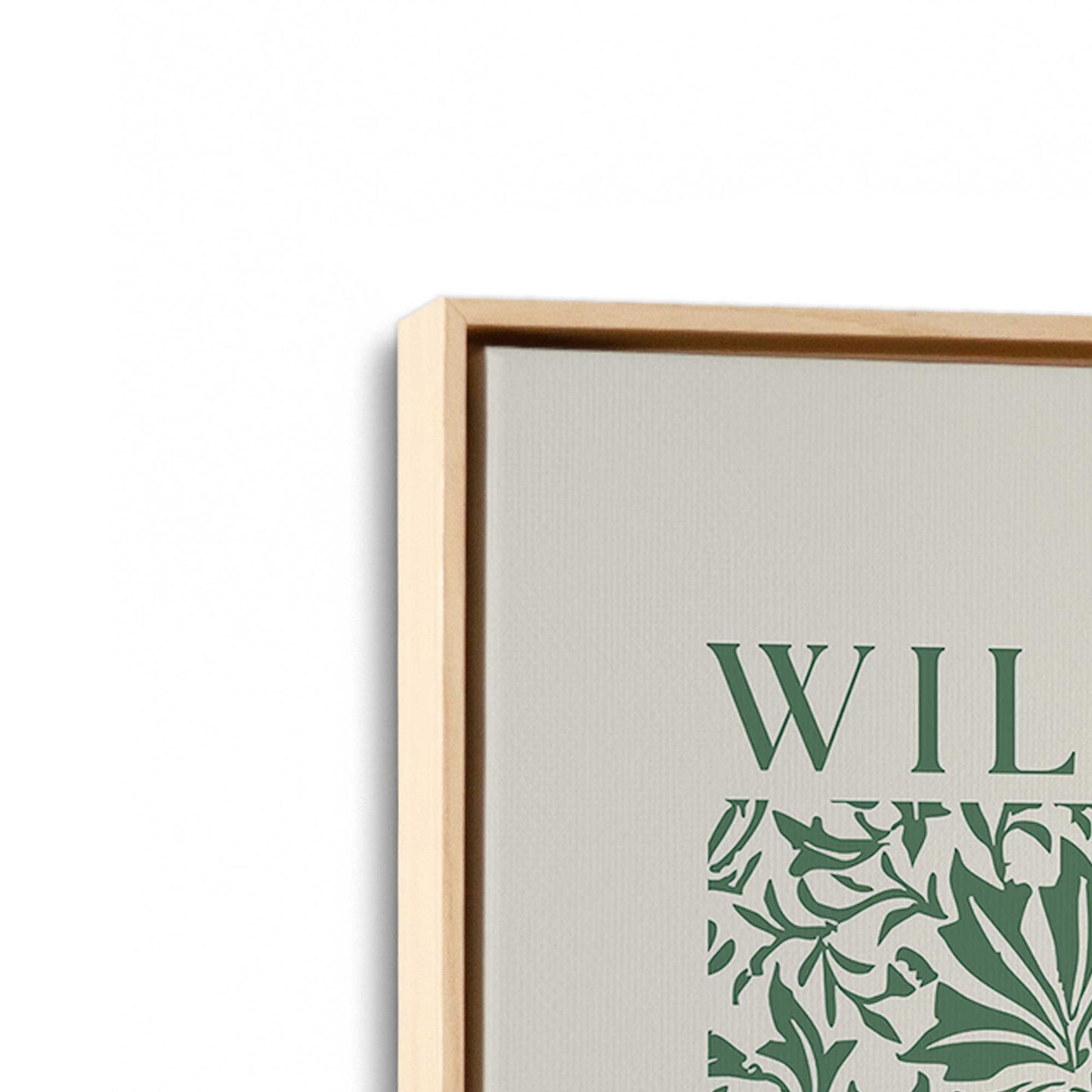 [Color:American Maple], Picture of art in a American Maple frame at an angle