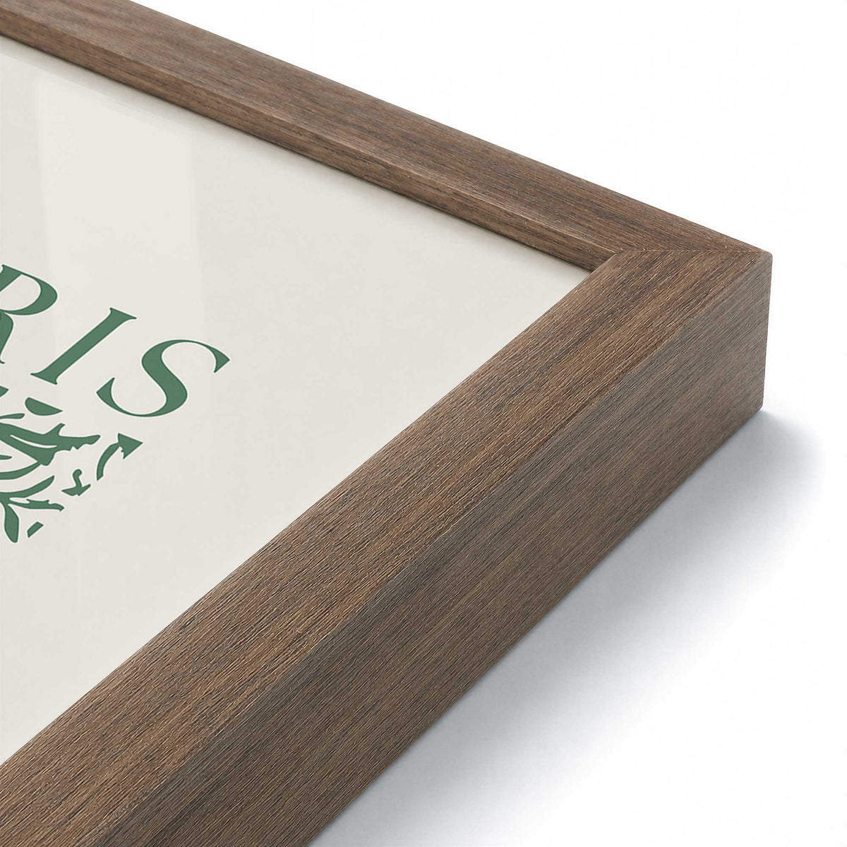 [Color:Walnut], Picture of art in a Walnut frame at an angle