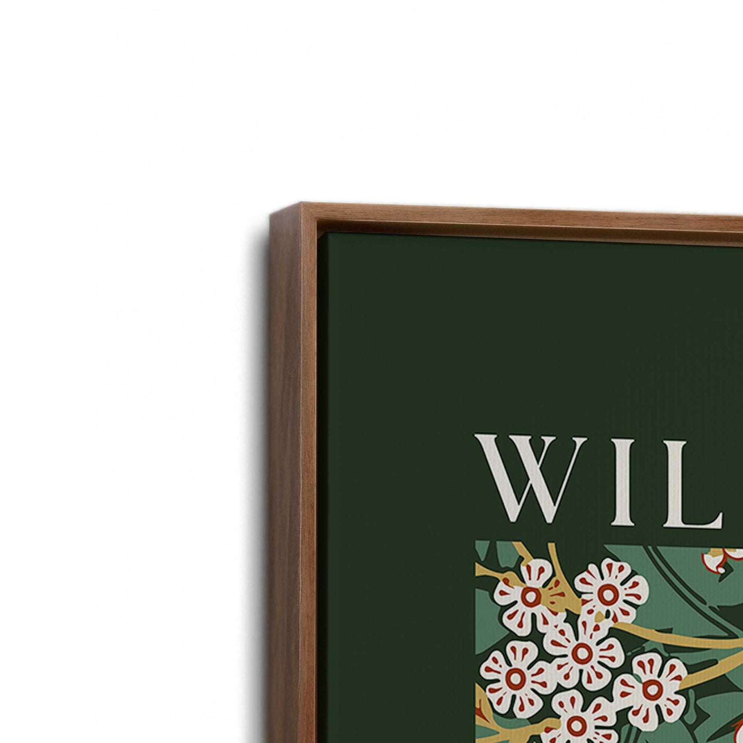 [Color:Walnut], Picture of art in a Walnut frame at an angle