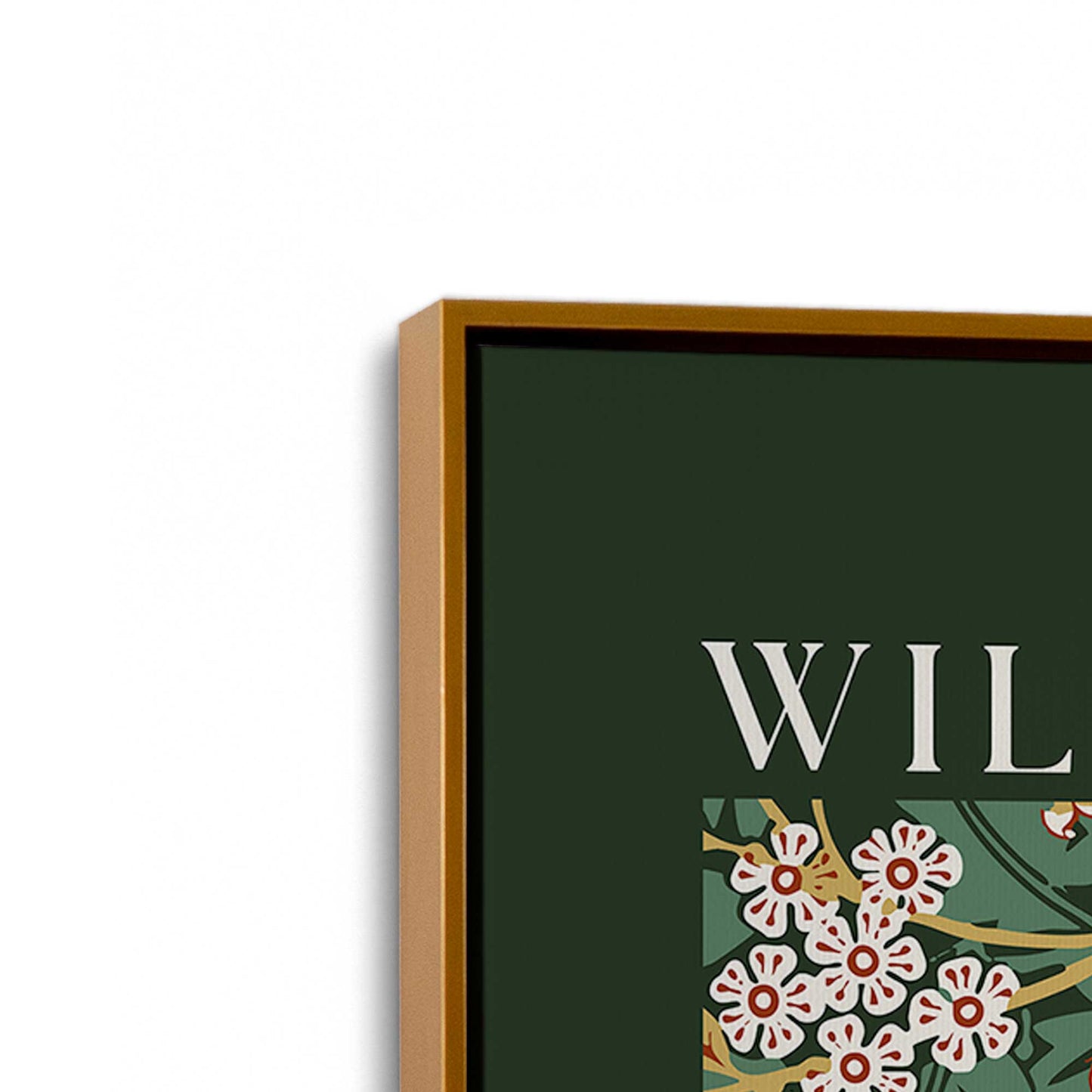 [Color:Polished Gold], Picture of art in a Polished Gold frame at an angle