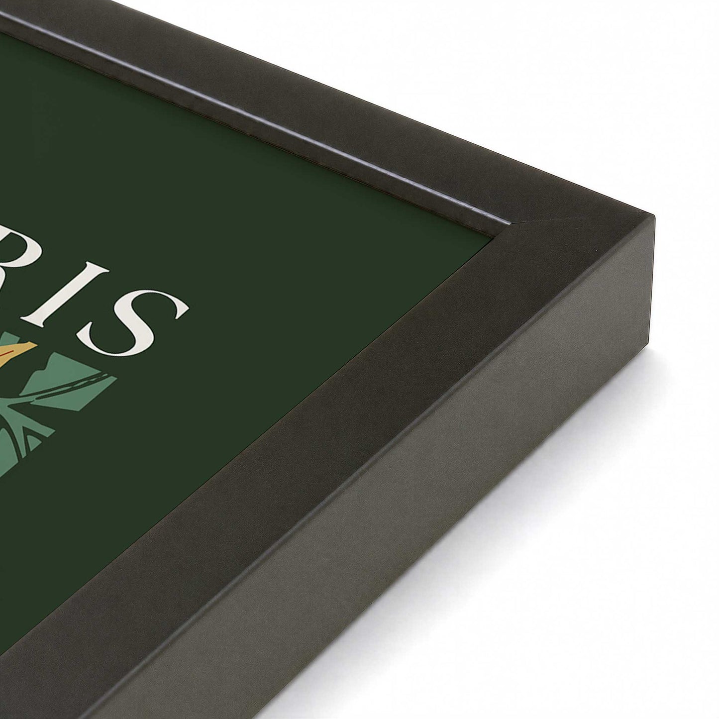 [Color:Satin Black], Picture of art in a Satin Black frame at an angle