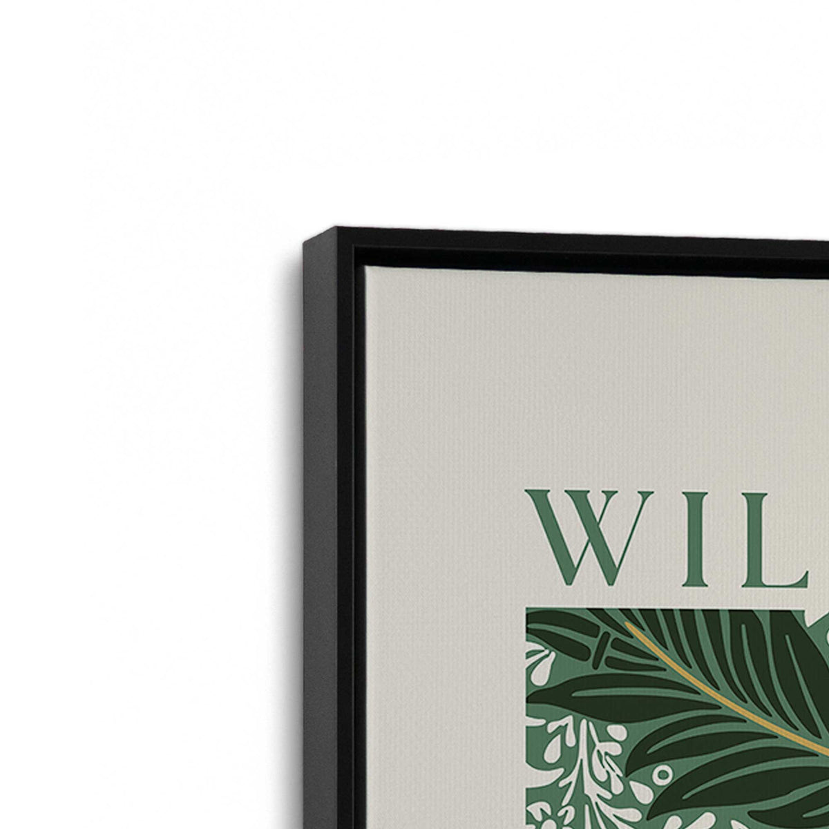 [Color:Satin Black], Picture of art in a Satin Black frame at an angle