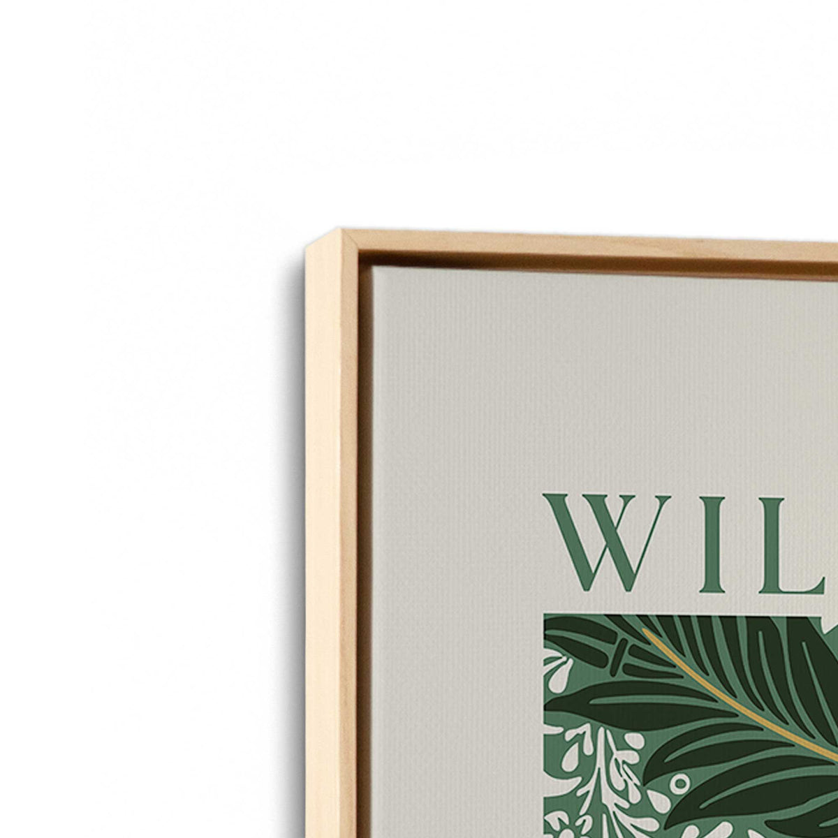[Color:American Maple], Picture of art in a American Maple frame at an angle