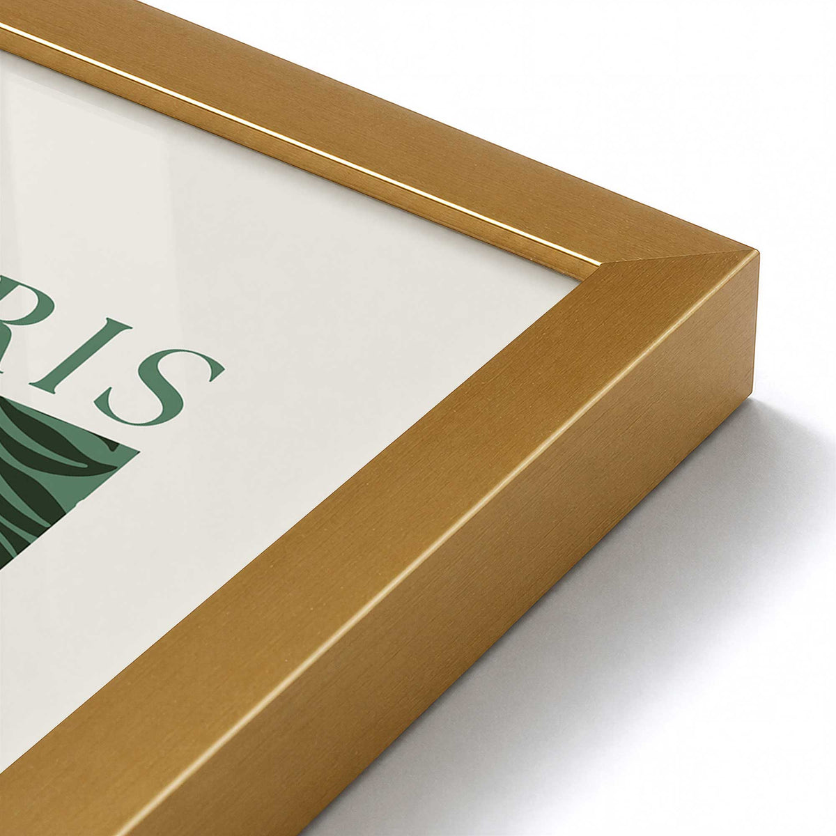 [Color:Polished Gold], Picture of art in a Polished Gold frame at an angle