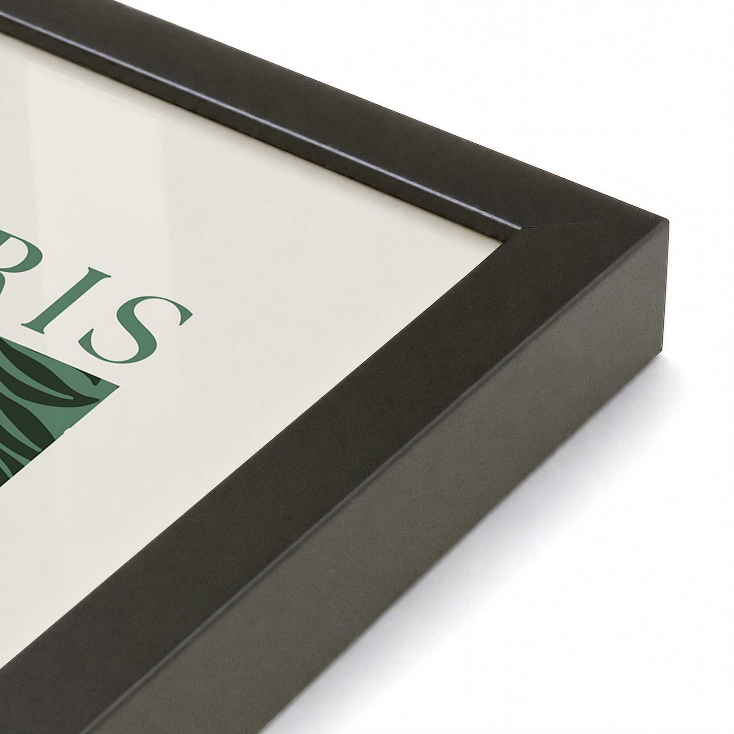 [Color:Satin Black], Picture of art in a Satin Black frame at an angle
