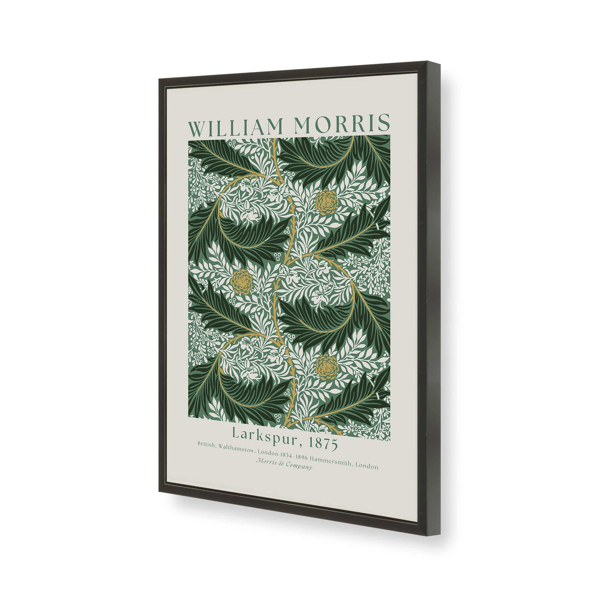 [Color:Satin Black], Picture of art in a Satin Black frame of the corner