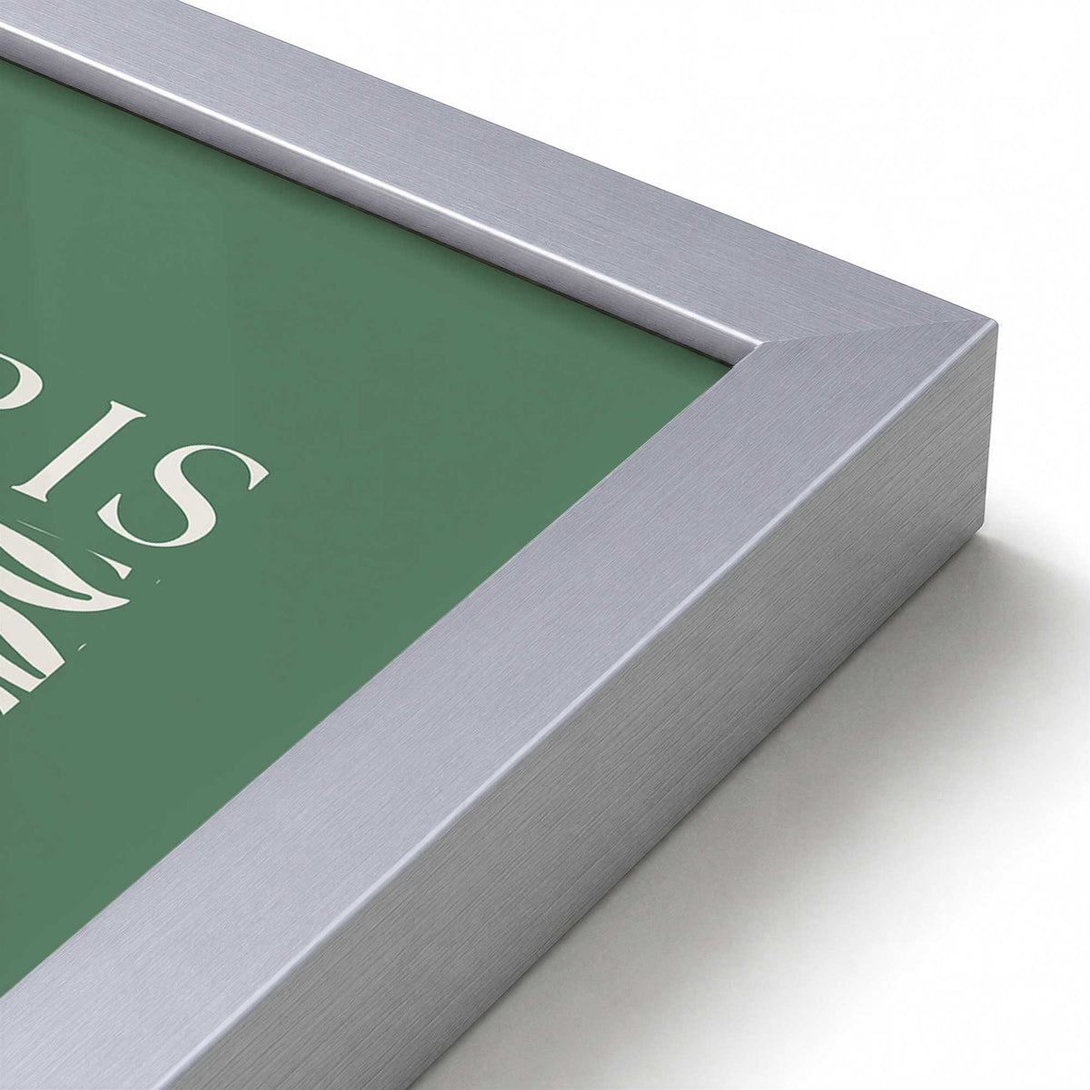 [Color:Polished Chrome], Picture of art in a Polished Chrome frame at an angle