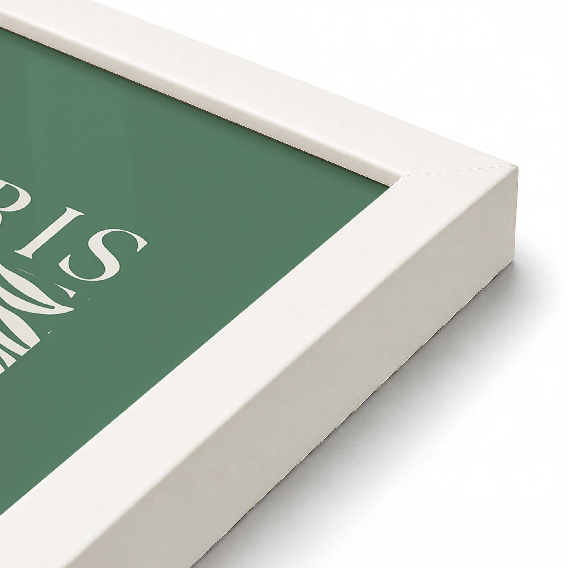 [Color:Opaque White], Picture of art in a Opaque White frame at an angle