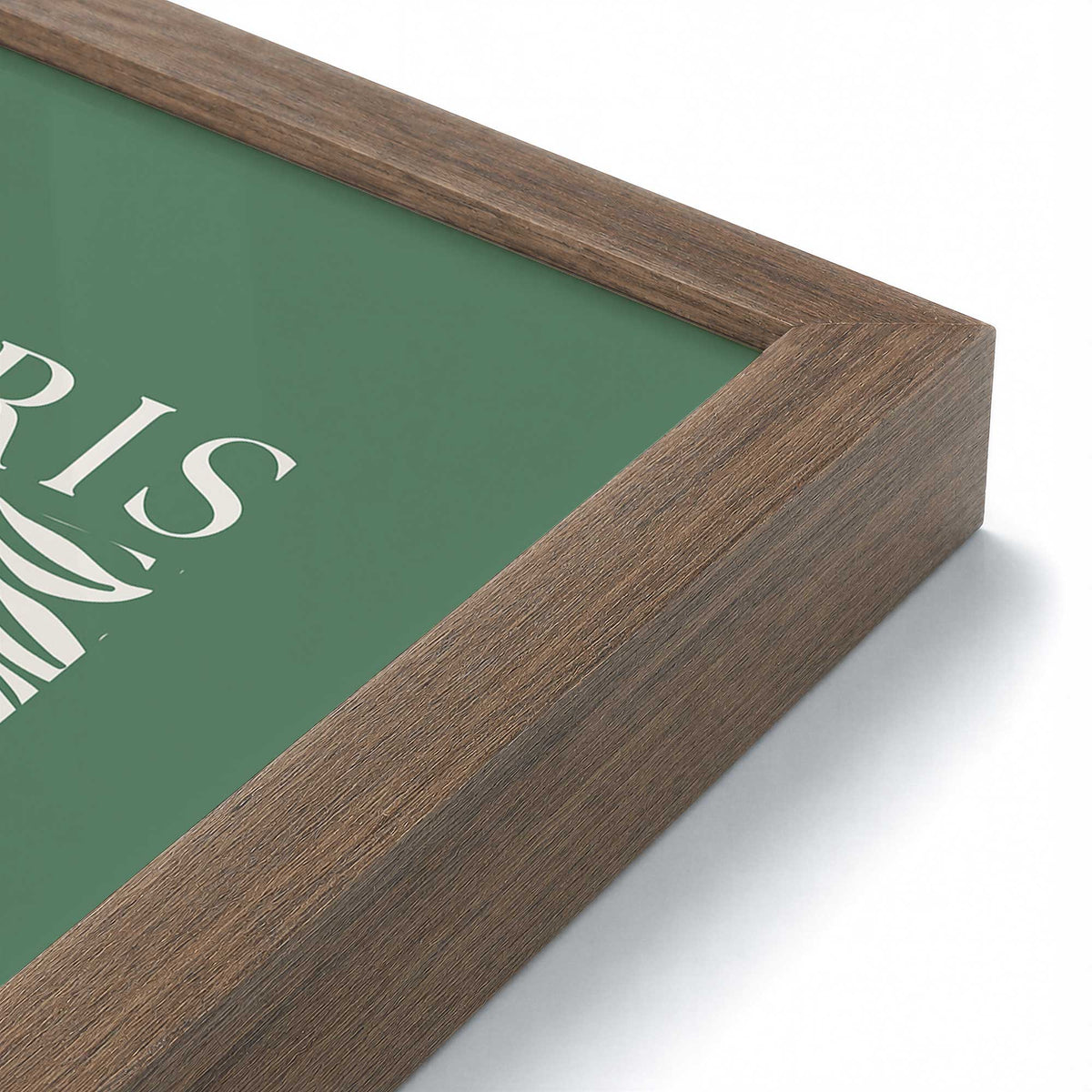 [Color:Walnut], Picture of art in a Walnut frame at an angle