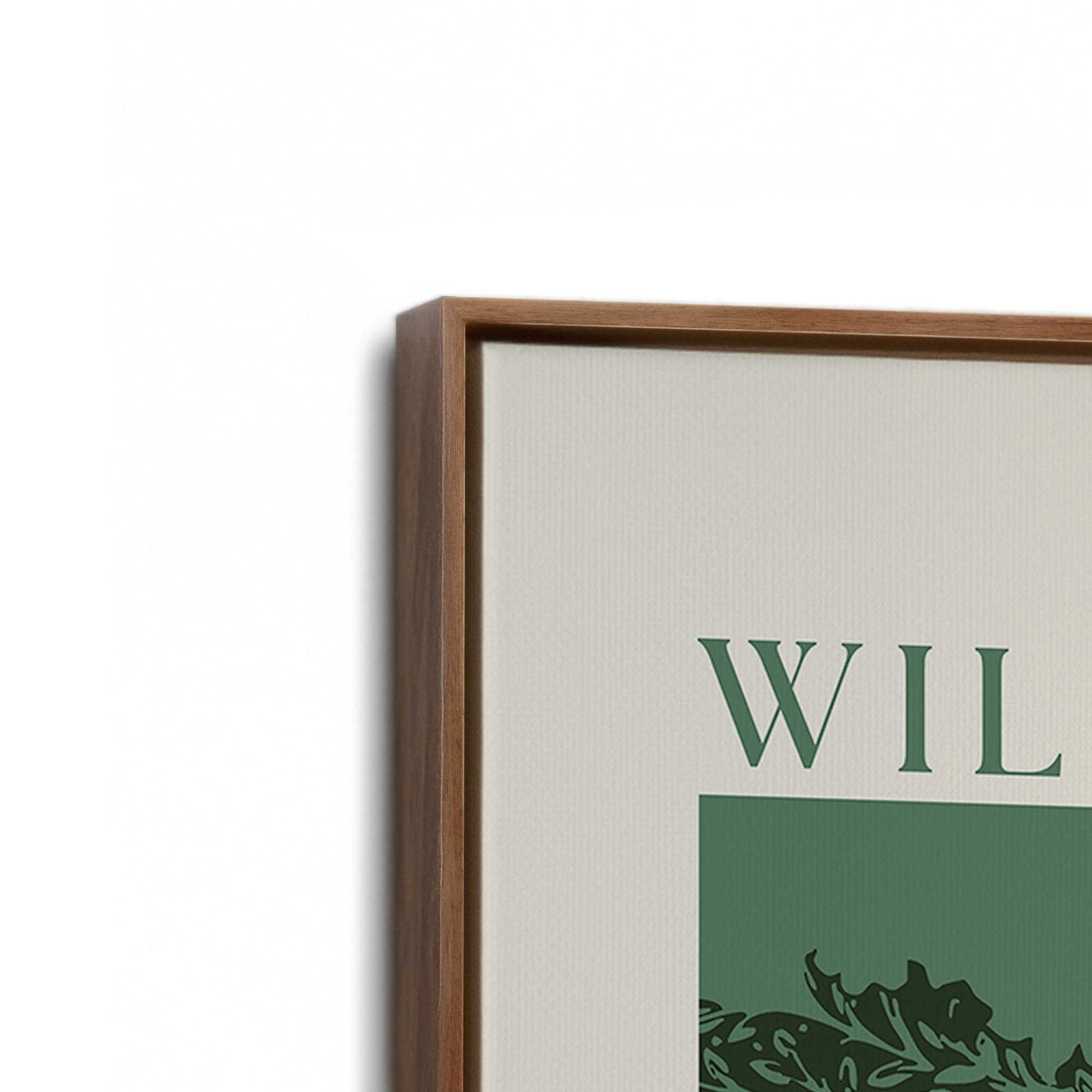 [Color:Walnut], Picture of art in a Walnut frame at an angle