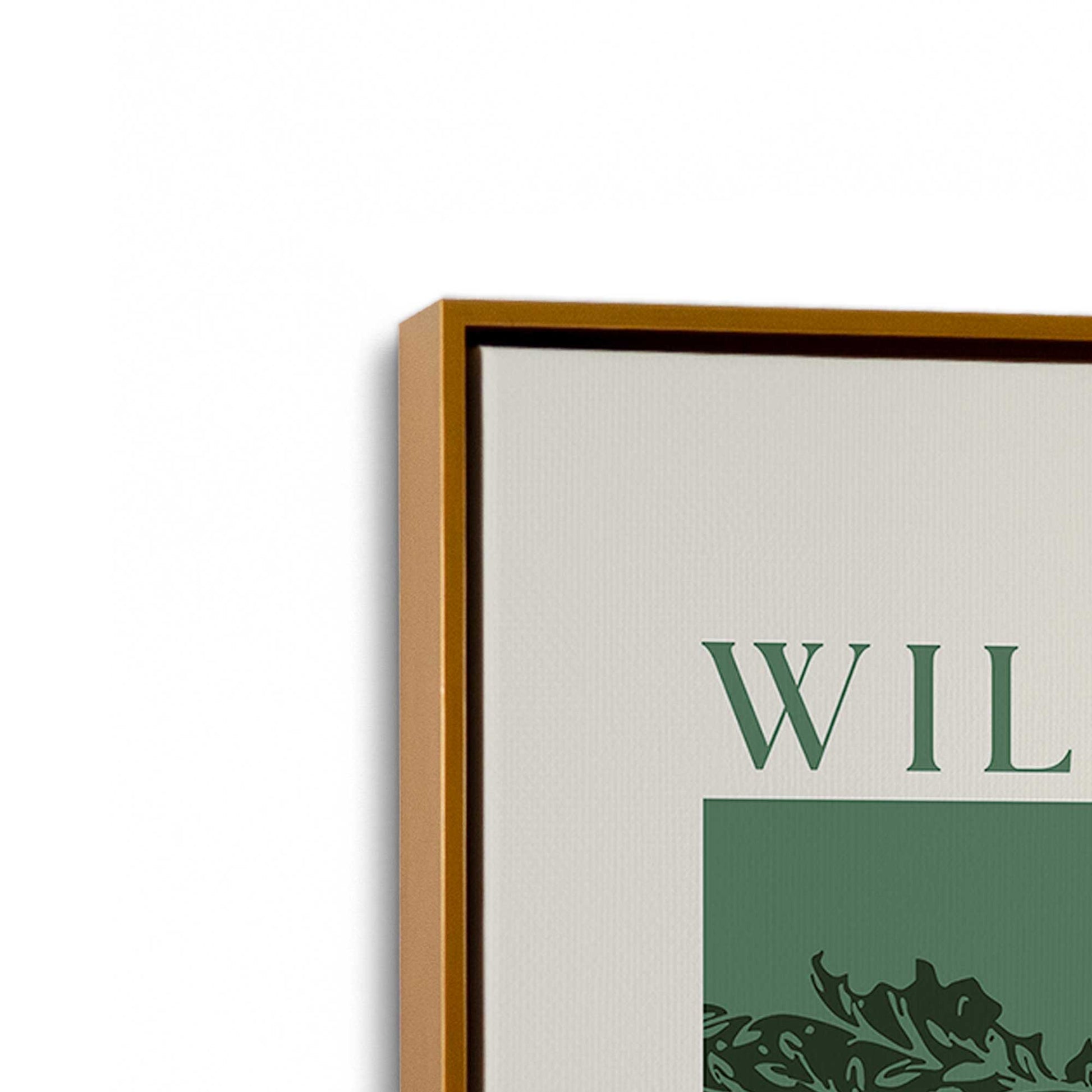 [Color:Polished Gold], Picture of art in a Polished Gold frame at an angle