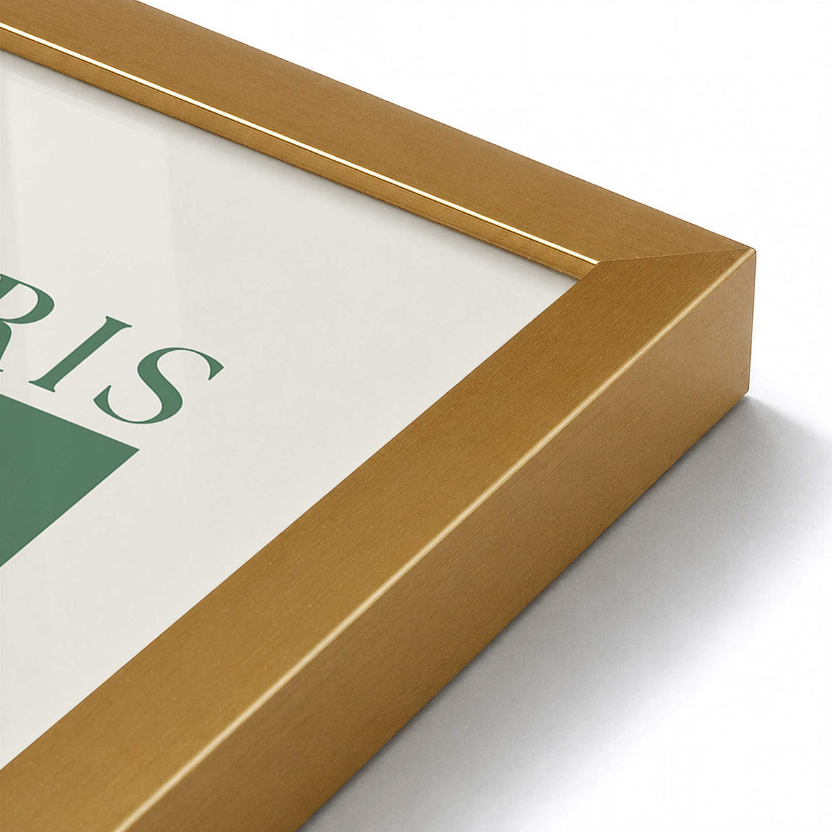 [Color:Polished Gold], Picture of art in a Polished Gold frame at an angle