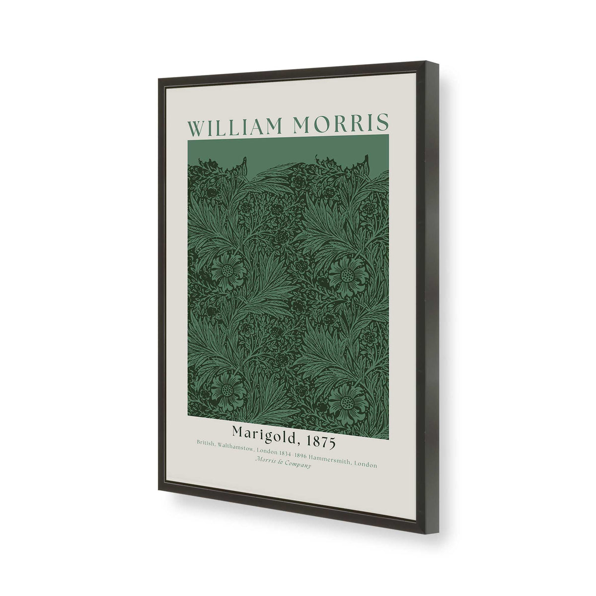 [Color:Satin Black], Picture of art in a Satin Black frame of the corner