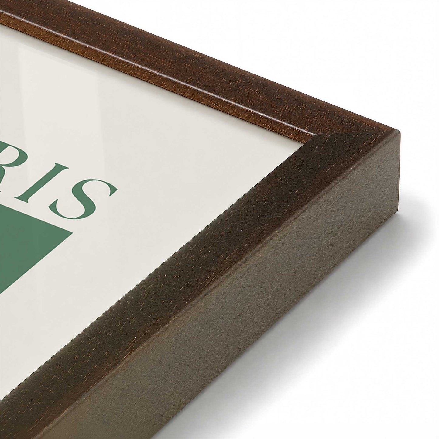 [Color:Brown], Picture of art in a Brown frame at an angle