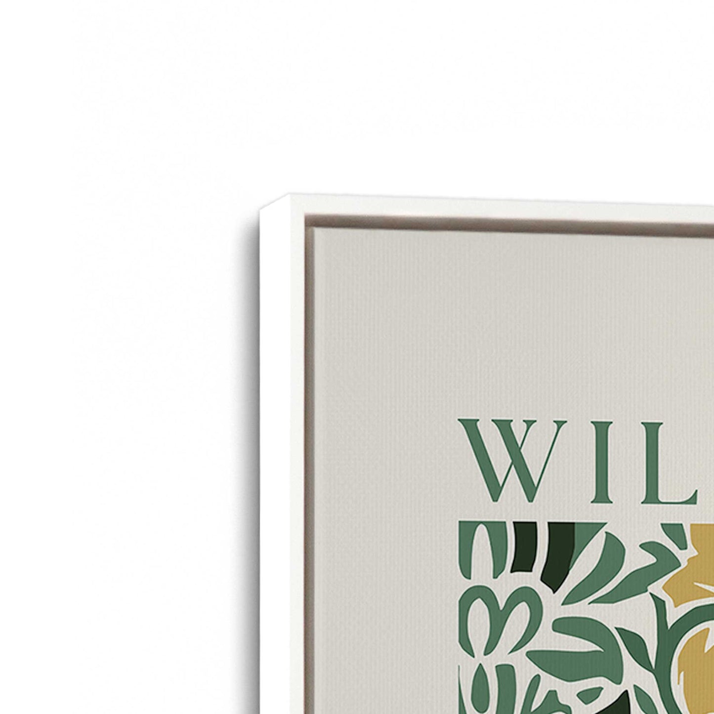 [Color:Opaque White], Picture of art in a White frame at an angle