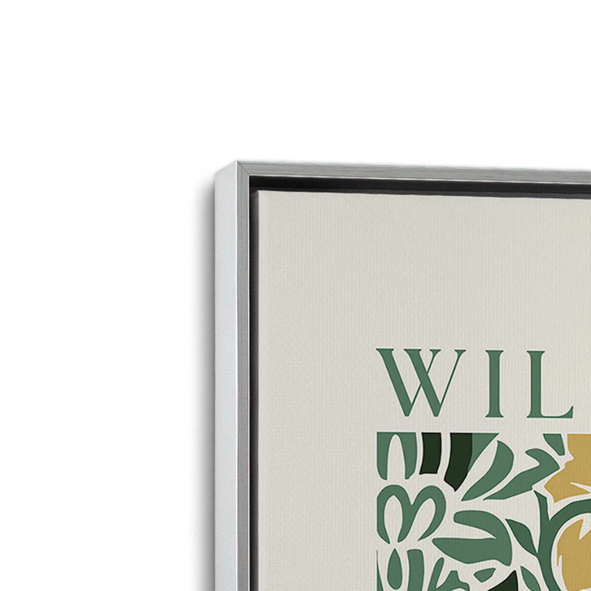 [Color:Polished Chrome], Picture of art in a Polished Chrome frame at an angle