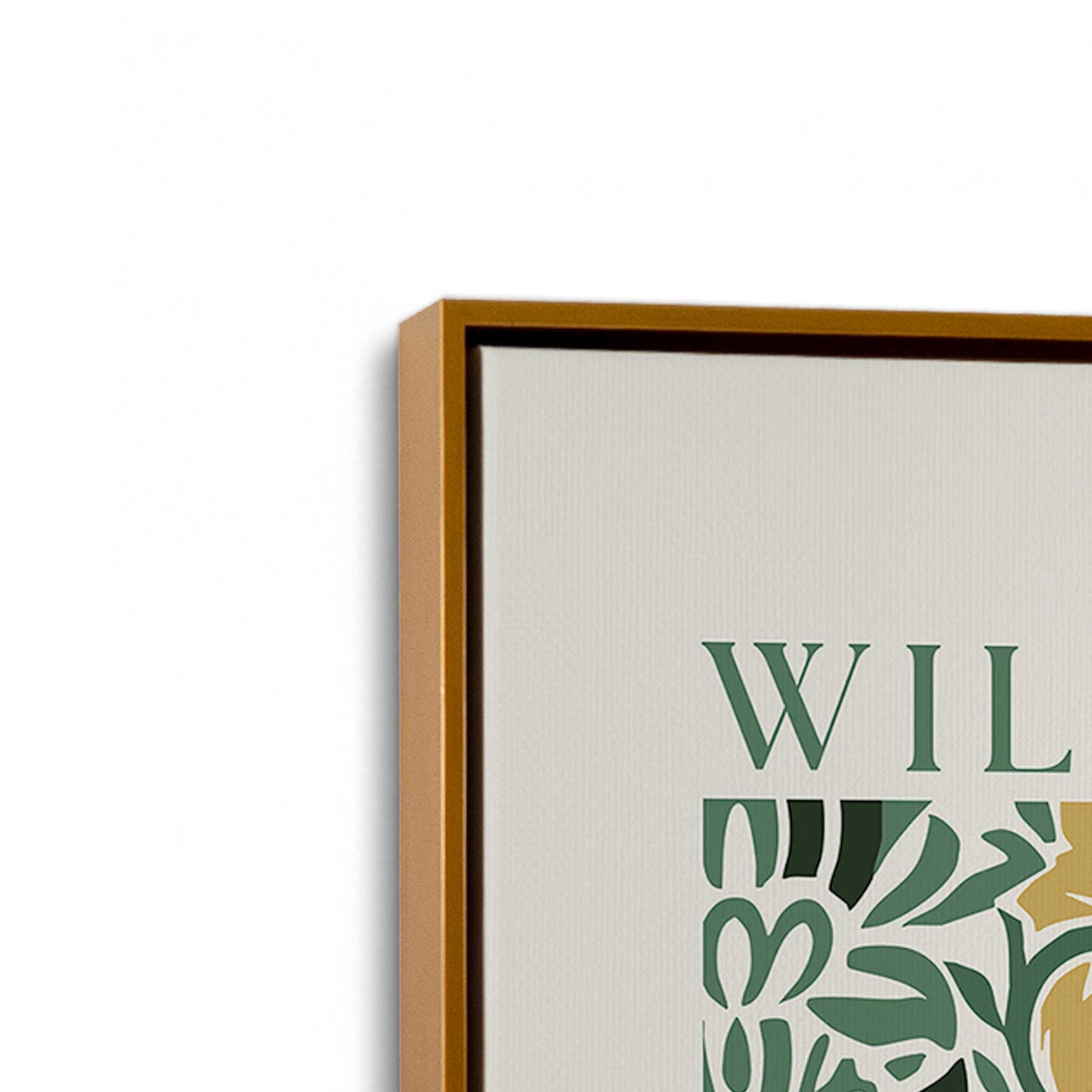 [Color:Polished Gold], Picture of art in a Polished Gold frame at an angle