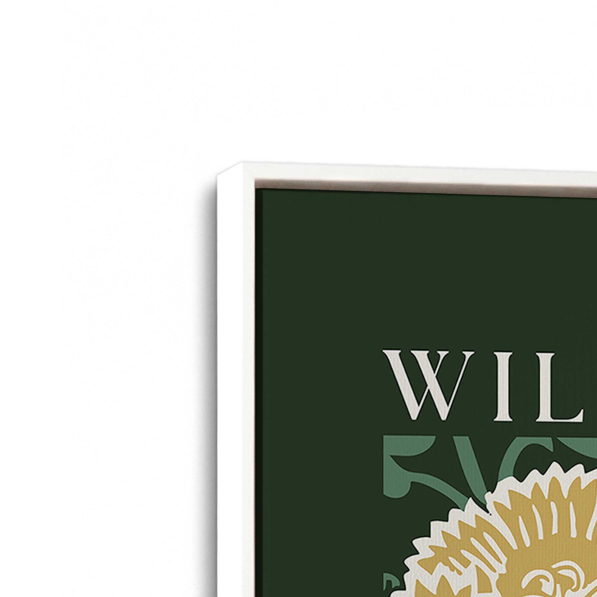 [Color:Opaque White], Picture of art in a White frame at an angle
