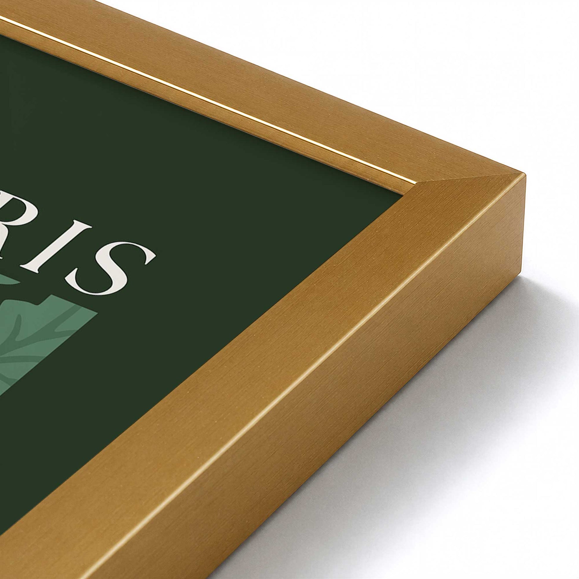 [Color:Polished Gold], Picture of art in a Polished Gold frame at an angle