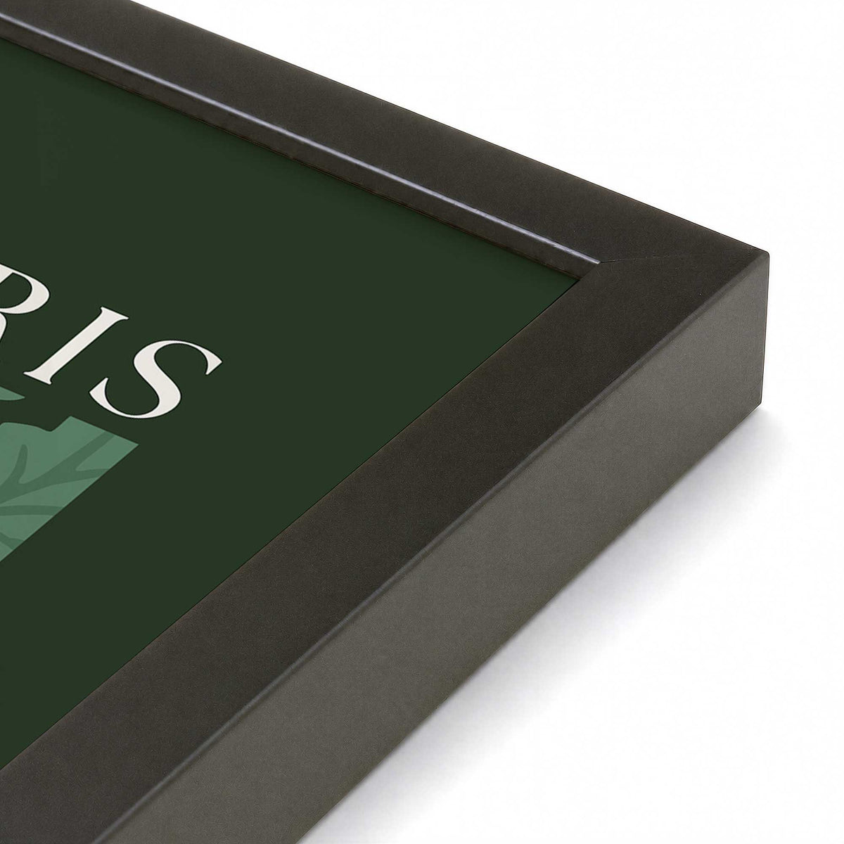 [Color:Satin Black], Picture of art in a Satin Black frame at an angle