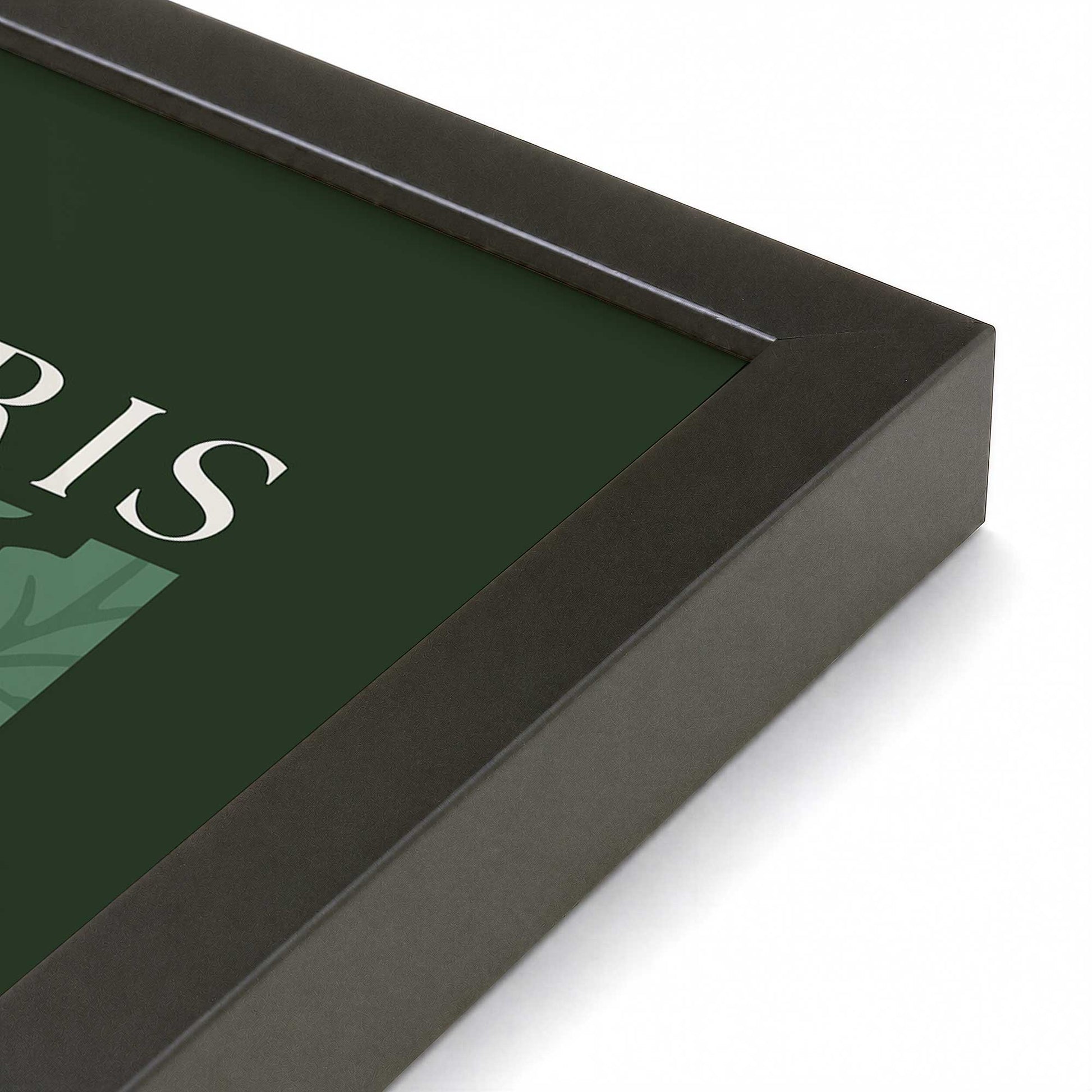 [Color:Satin Black], Picture of art in a Satin Black frame at an angle