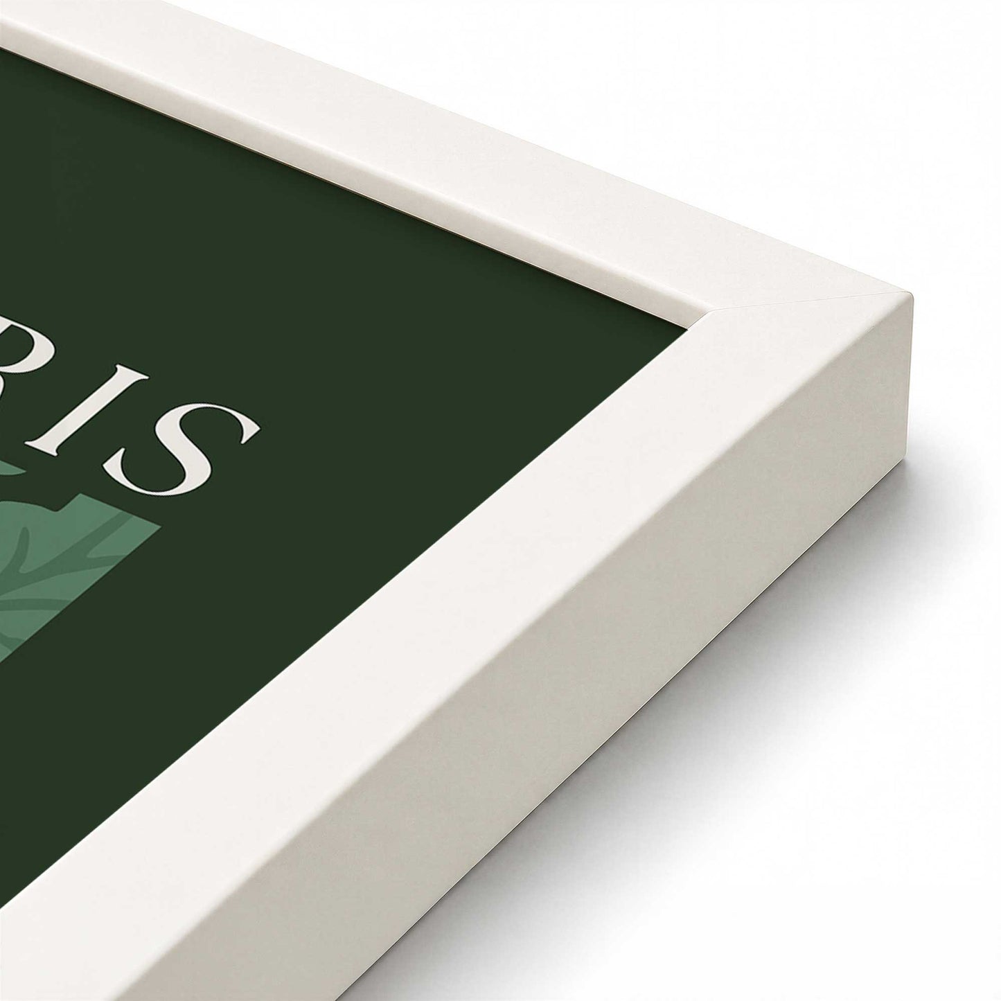 [Color:Opaque White], Picture of art in a Opaque White frame at an angle