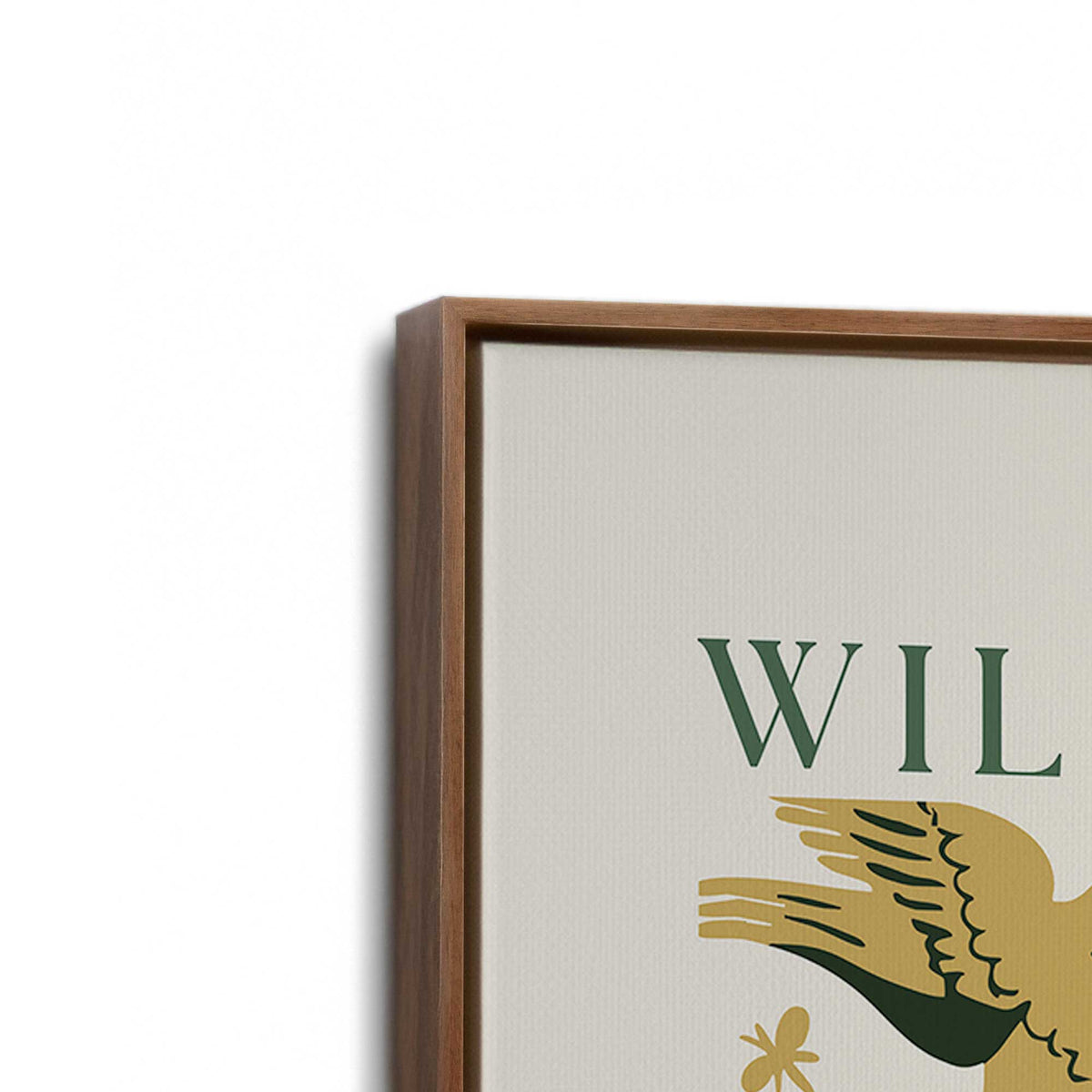 [Color:Walnut], Picture of art in a Walnut frame at an angle