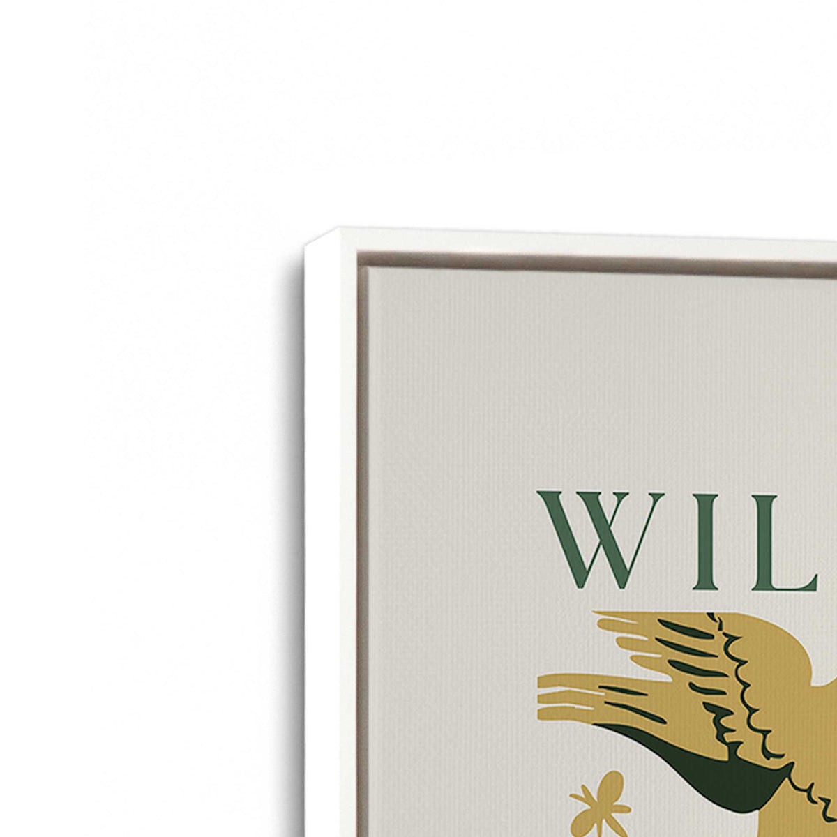 [Color:Opaque White], Picture of art in a White frame at an angle