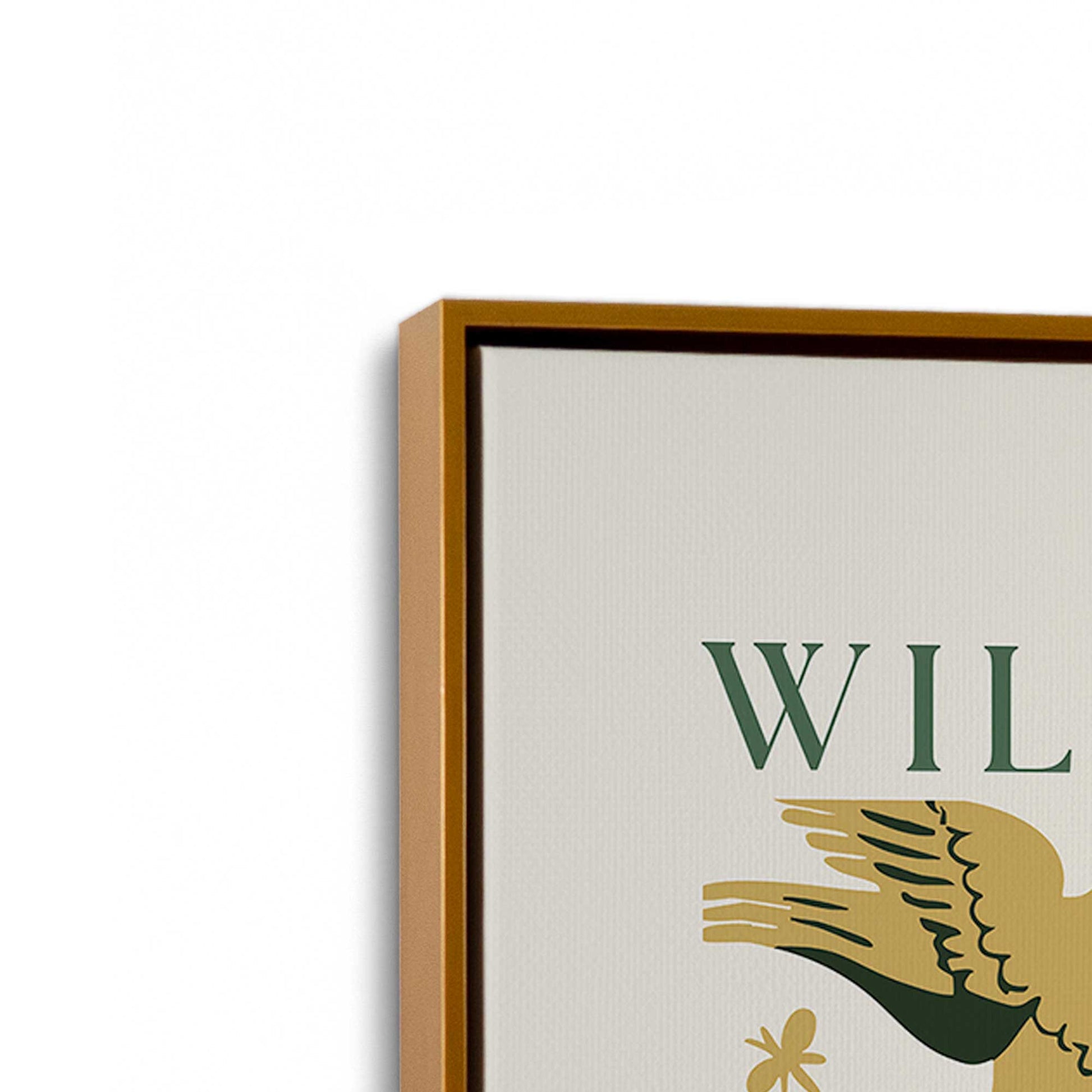[Color:Polished Gold], Picture of art in a Polished Gold frame at an angle