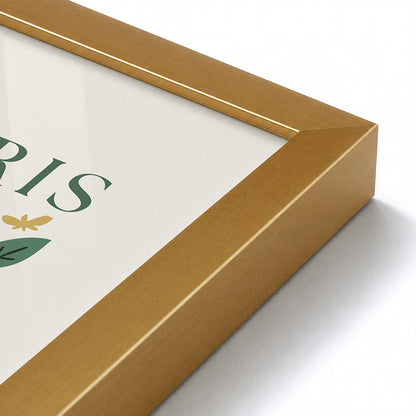 [Color:Polished Gold], Picture of art in a Polished Gold frame at an angle