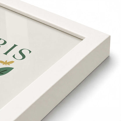[Color:Opaque White], Picture of art in a Opaque White frame at an angle
