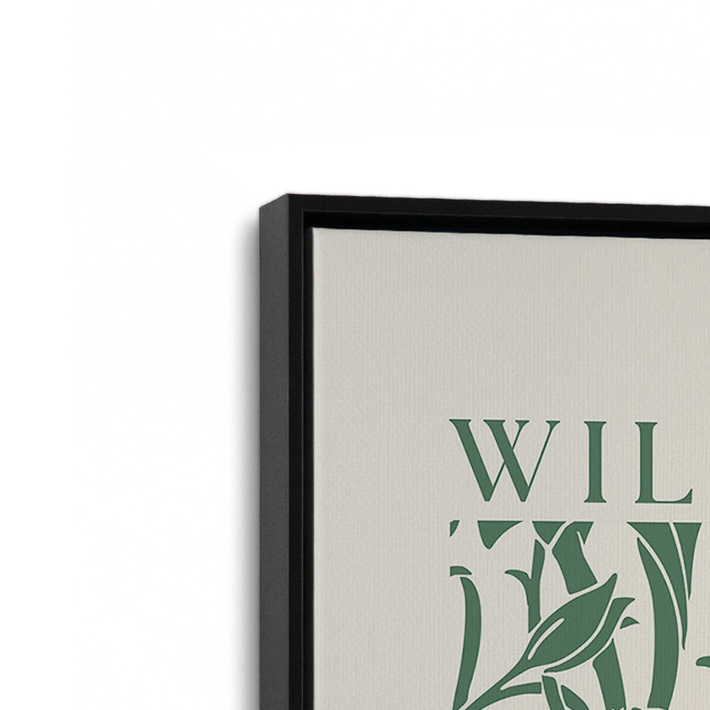 [Color:Satin Black], Picture of art in a Satin Black frame at an angle