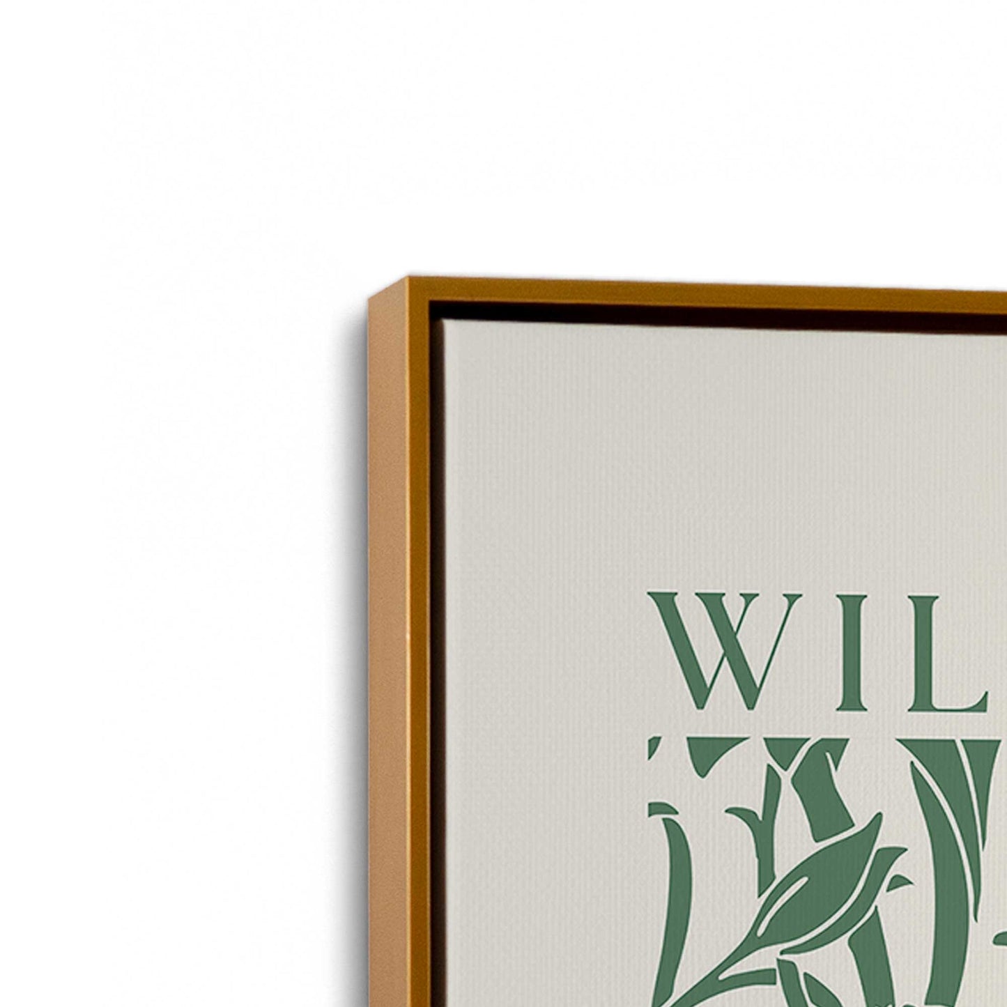 [Color:Polished Gold], Picture of art in a Polished Gold frame at an angle