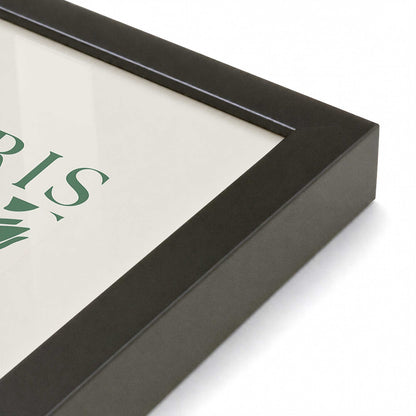 [Color:Satin Black], Picture of art in a Satin Black frame at an angle