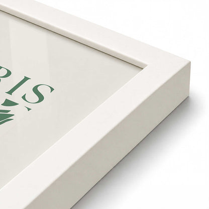 [Color:Opaque White], Picture of art in a Opaque White frame at an angle