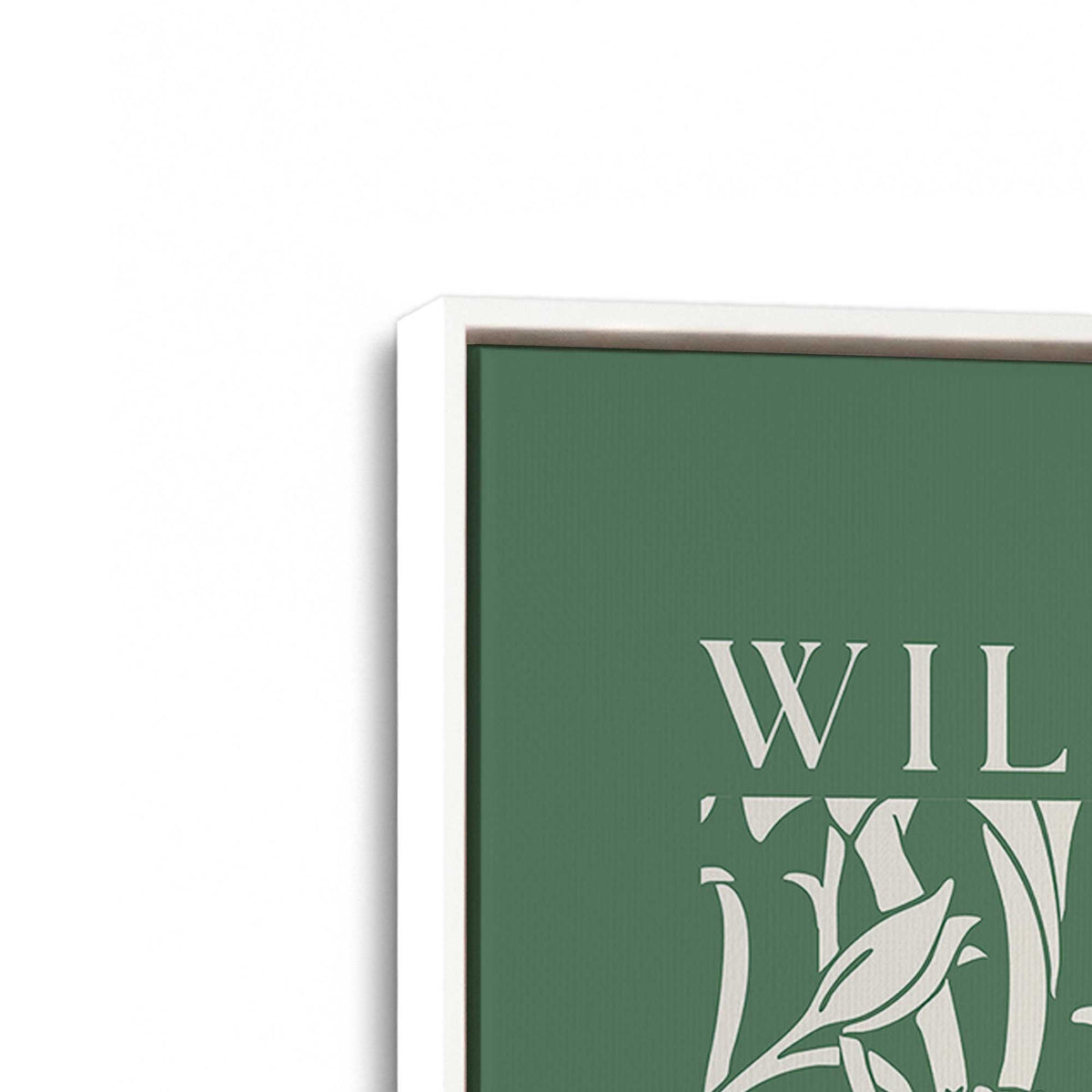 [Color:Opaque White], Picture of art in a White frame at an angle