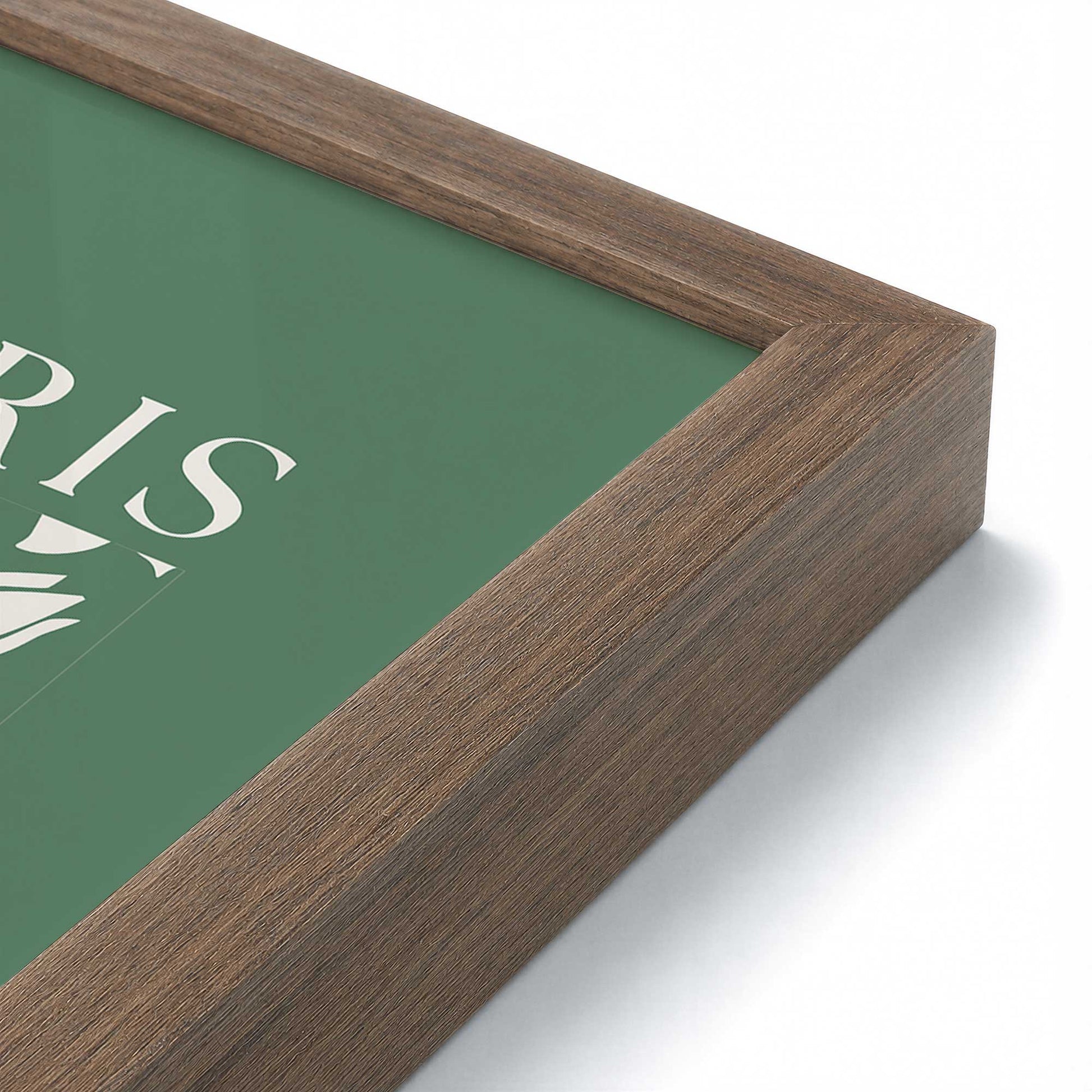 [Color:Walnut], Picture of art in a Walnut frame at an angle