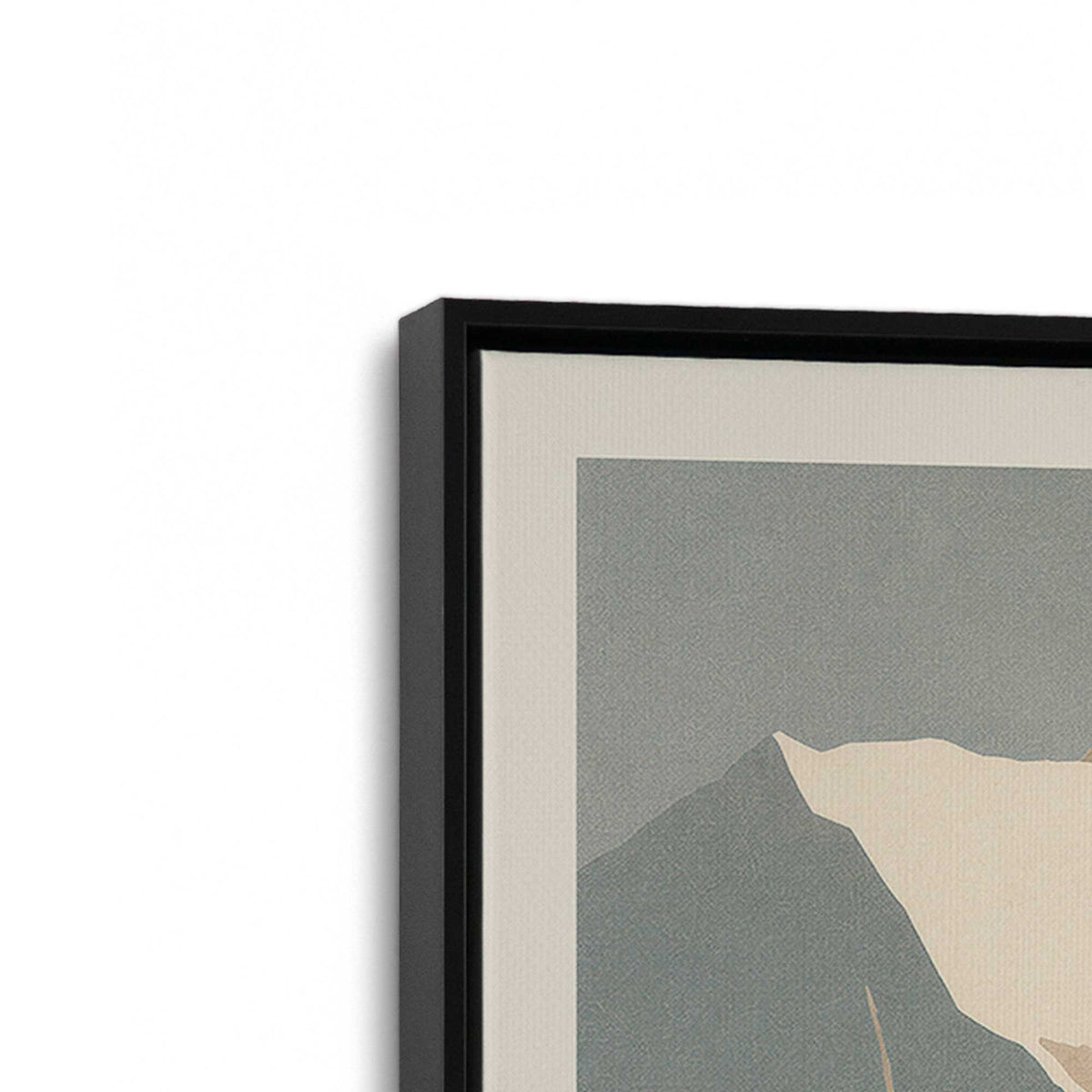 [Color:Satin Black], Picture of art in a Satin Black frame at an angle