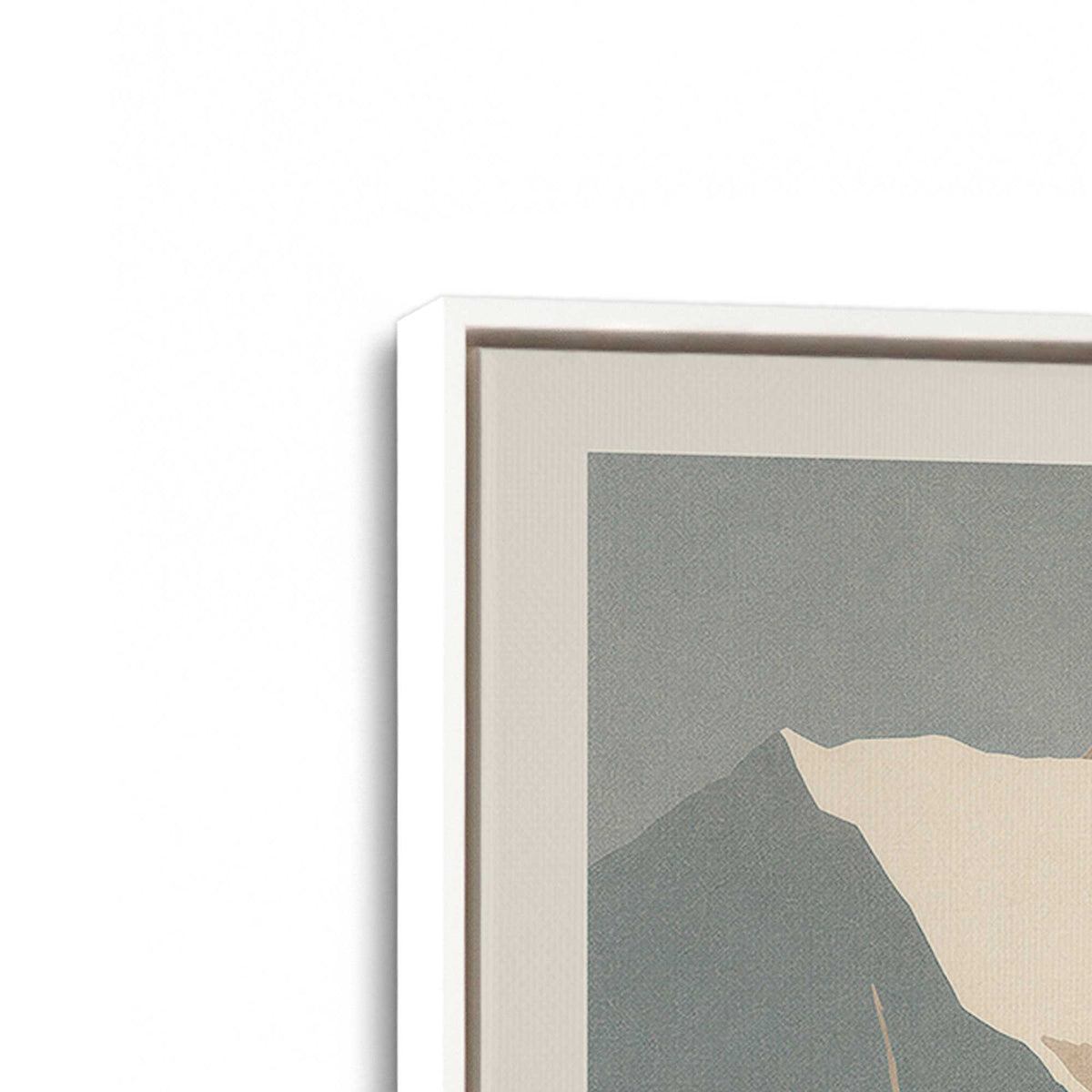 [Color:Opaque White], Picture of art in a White frame at an angle